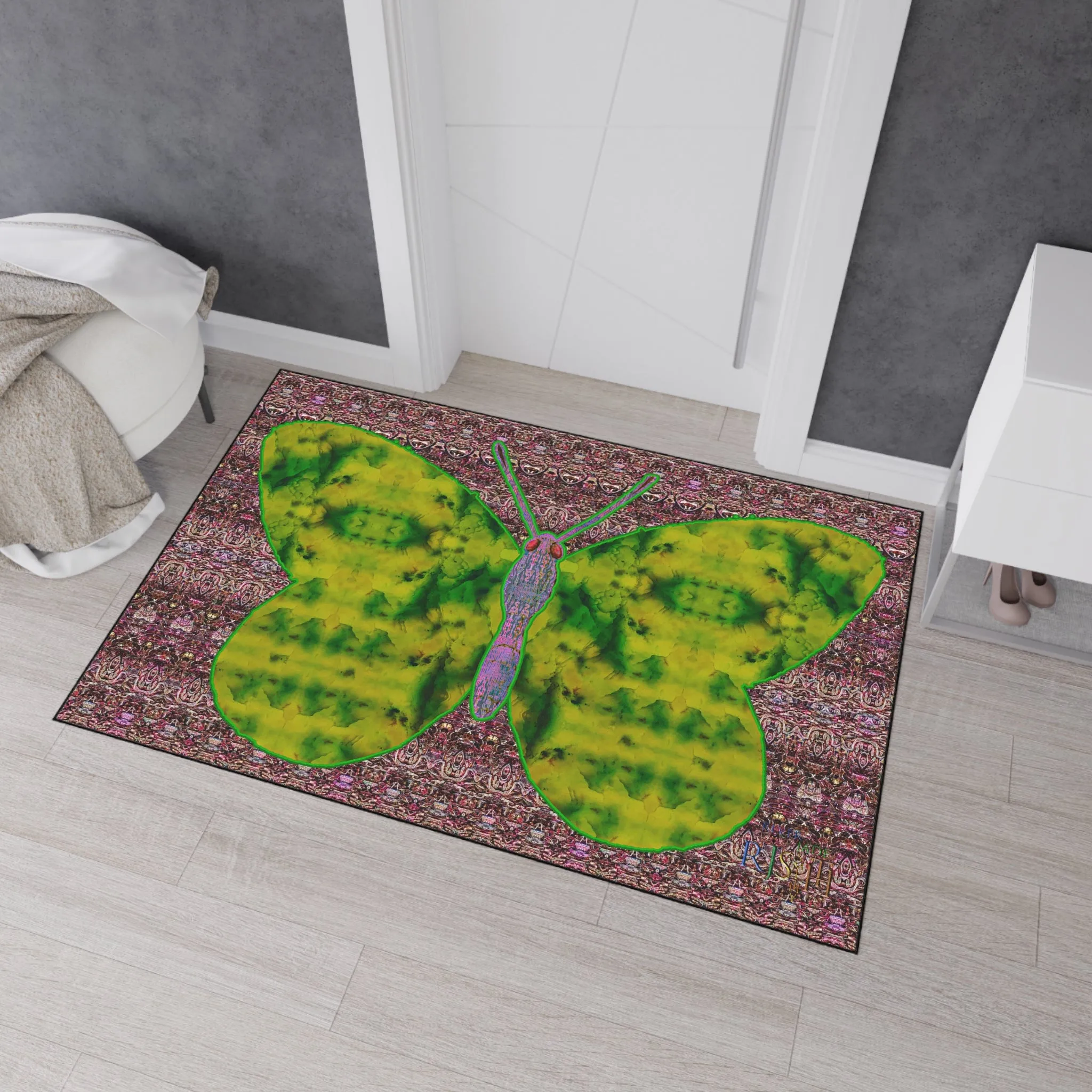 Heavy Duty Floor Mat (Butterfly Glade Denizen & Samhain Dream Thaw 14 & Purple Logo@Alchemic) RJSTH@Fabric#5_8 of 18 RJSTHw2025 RJS