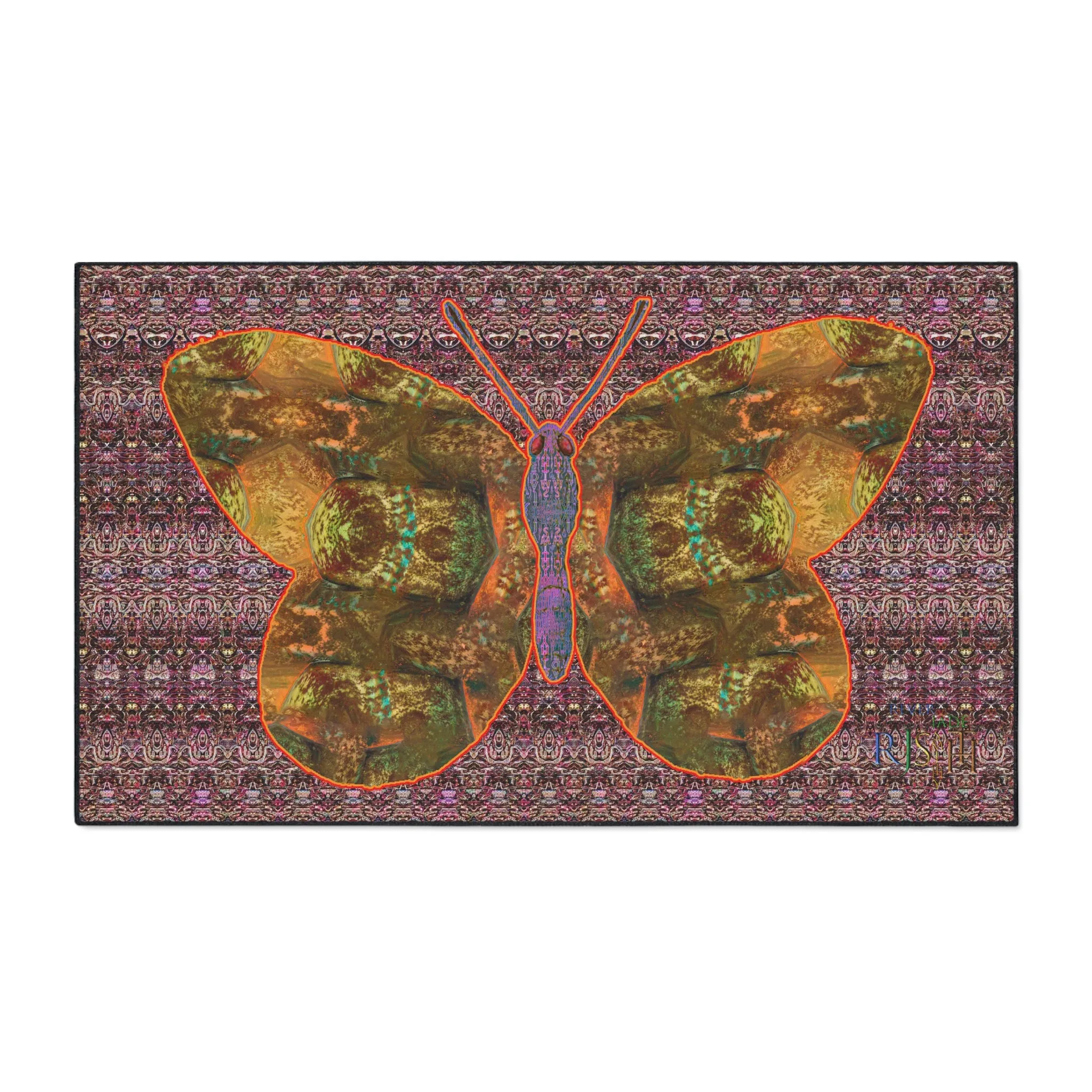 Heavy Duty Floor Mat (Butterfly Glade Denizen & Samhain Dream Thaw 14 & Purple Logo@Alchemic) RJSTH@Fabric#6_7 of 16 RJSTHw2025 RJS