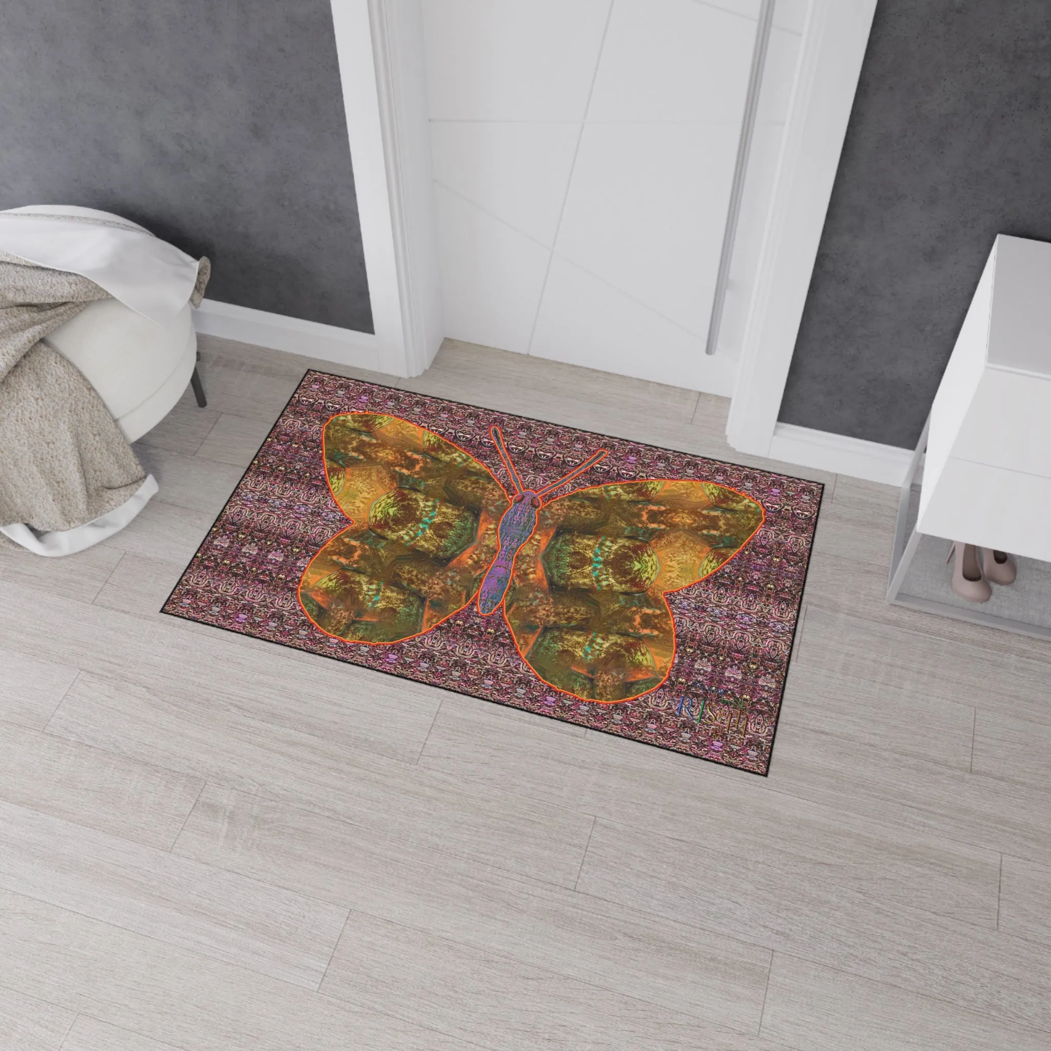 Heavy Duty Floor Mat (Butterfly Glade Denizen & Samhain Dream Thaw 14 & Purple Logo@Alchemic) RJSTH@Fabric#6_7 of 16 RJSTHw2025 RJS