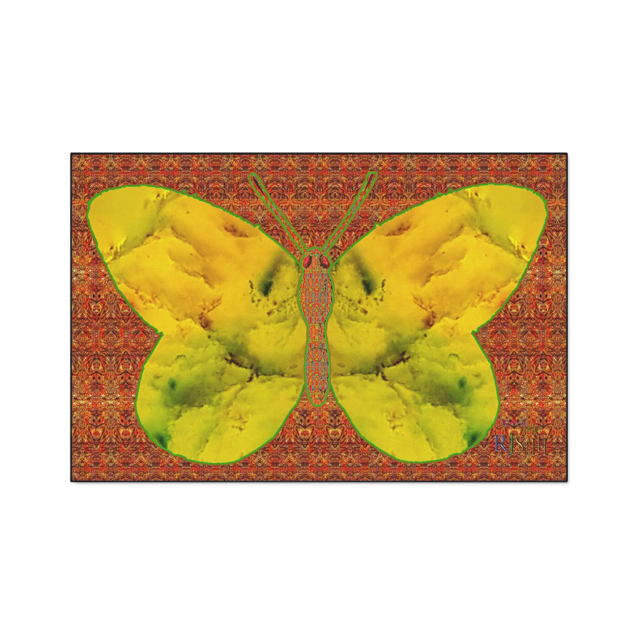 Heavy Duty Floor Mat (Butterfly Glade Denizen & Samhain Dream Thaw 15 & Orange Logo@Alchemic) RJSTH@Fabric#1_14 of 15 RJSTHw2025 RJS