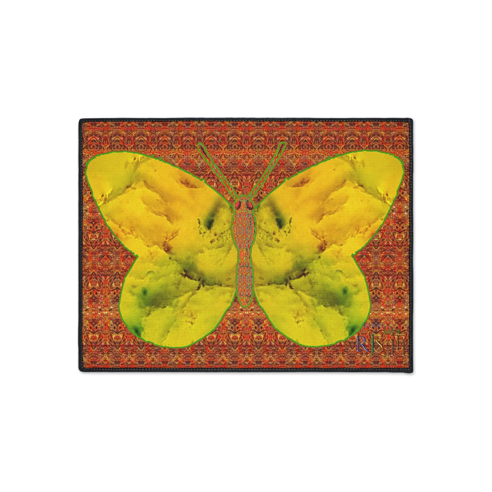 Heavy Duty Floor Mat (Butterfly Glade Denizen & Samhain Dream Thaw 15 & Orange Logo@Alchemic) RJSTH@Fabric#1_14 of 15 RJSTHw2025 RJS