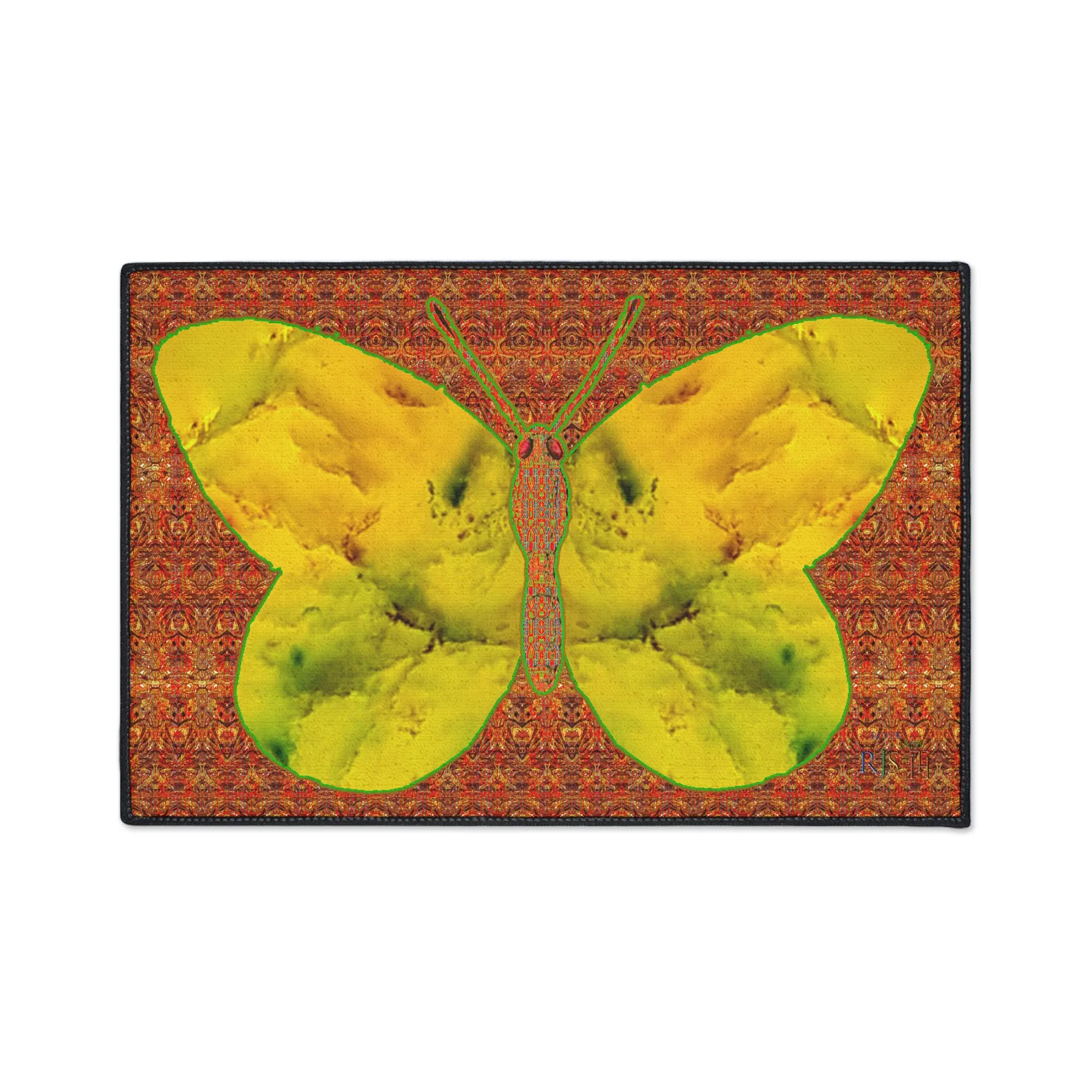 Heavy Duty Floor Mat (Butterfly Glade Denizen & Samhain Dream Thaw 15 & Orange Logo@Alchemic) RJSTH@Fabric#1_14 of 15 RJSTHw2025 RJS