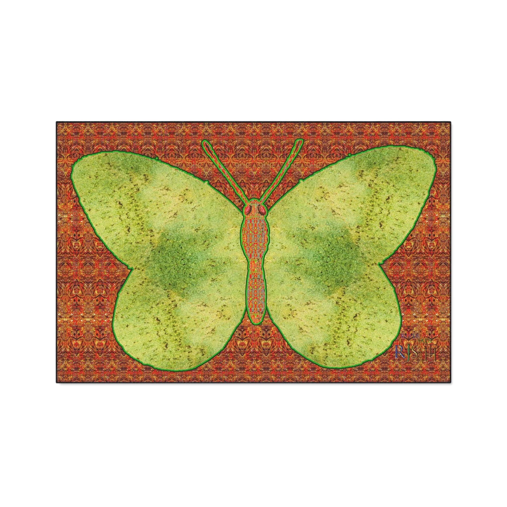 Heavy Duty Floor Mat (Butterfly Glade Denizen & Samhain Dream Thaw 15 & Orange Logo@Alchemic) RJSTH@Fabric#2_6 of 16 RJSTHw2025 RJS