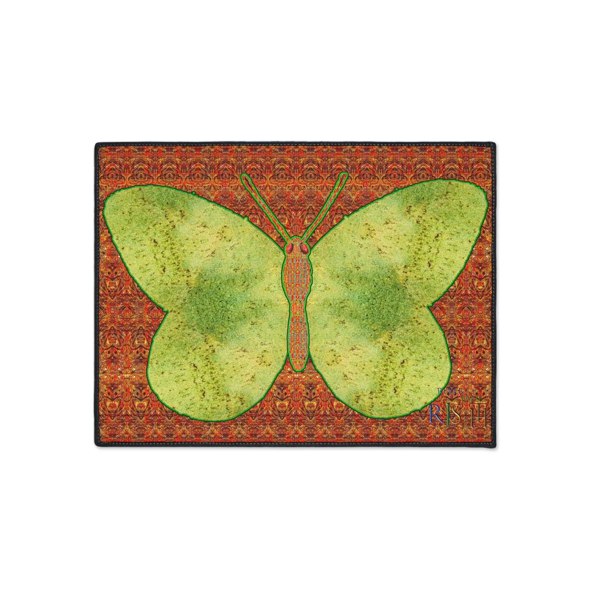 Heavy Duty Floor Mat (Butterfly Glade Denizen & Samhain Dream Thaw 15 & Orange Logo@Alchemic) RJSTH@Fabric#2_6 of 16 RJSTHw2025 RJS