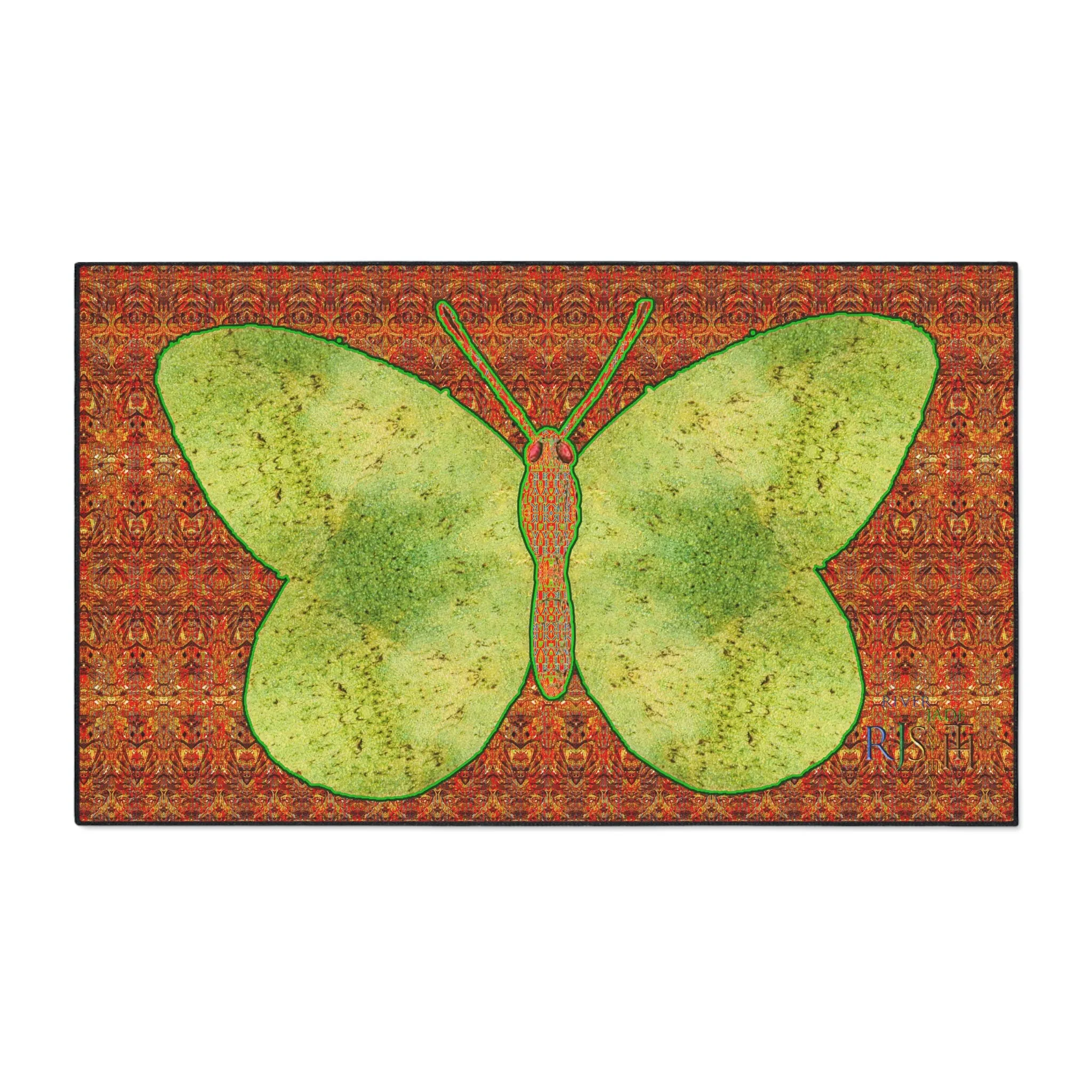 Heavy Duty Floor Mat (Butterfly Glade Denizen & Samhain Dream Thaw 15 & Orange Logo@Alchemic) RJSTH@Fabric#2_6 of 16 RJSTHw2025 RJS