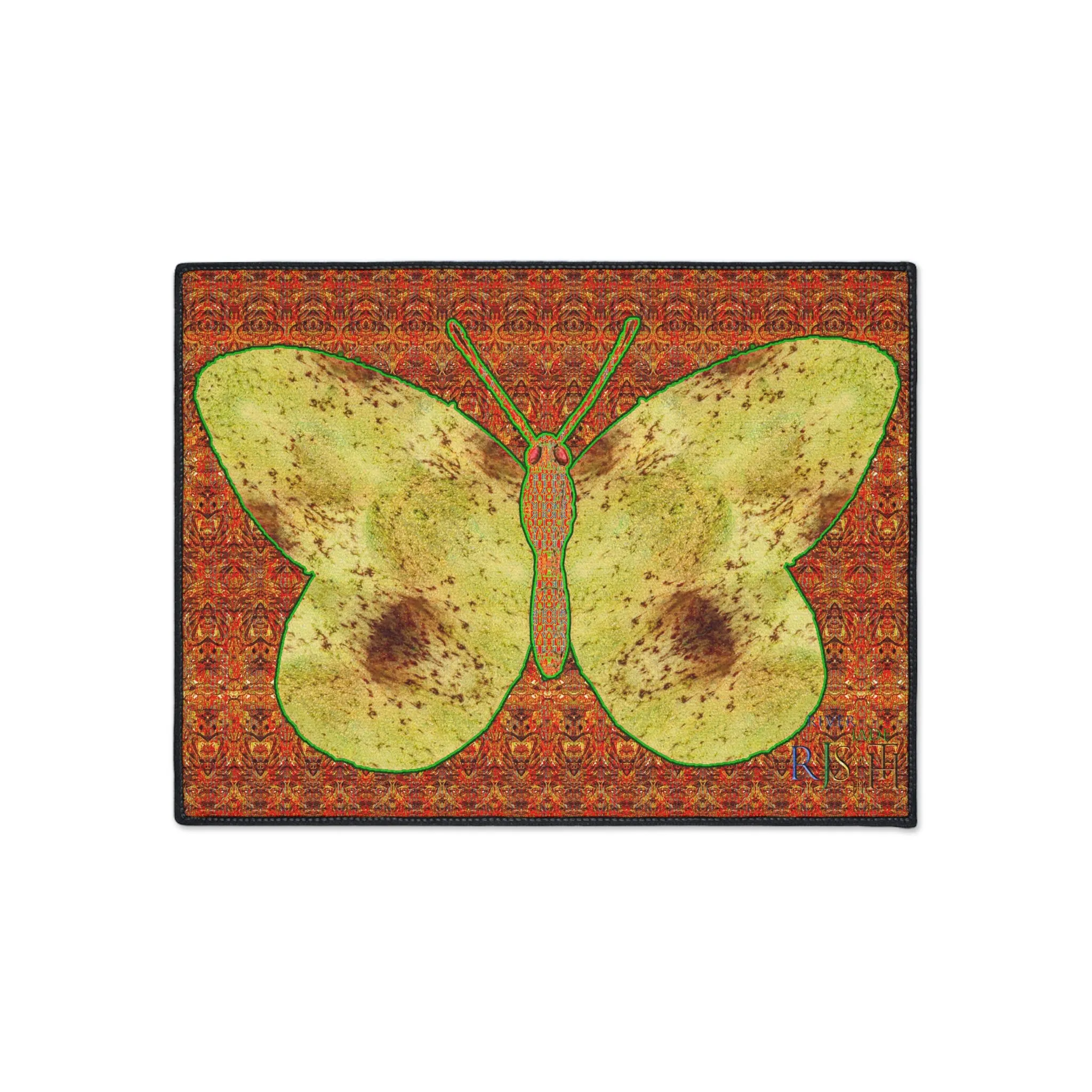 Heavy Duty Floor Mat (Butterfly Glade Denizen & Samhain Dream Thaw 15 & Orange Logo@Alchemic) RJSTH@Fabric#2_7 of 16 RJSTHw2025 RJS