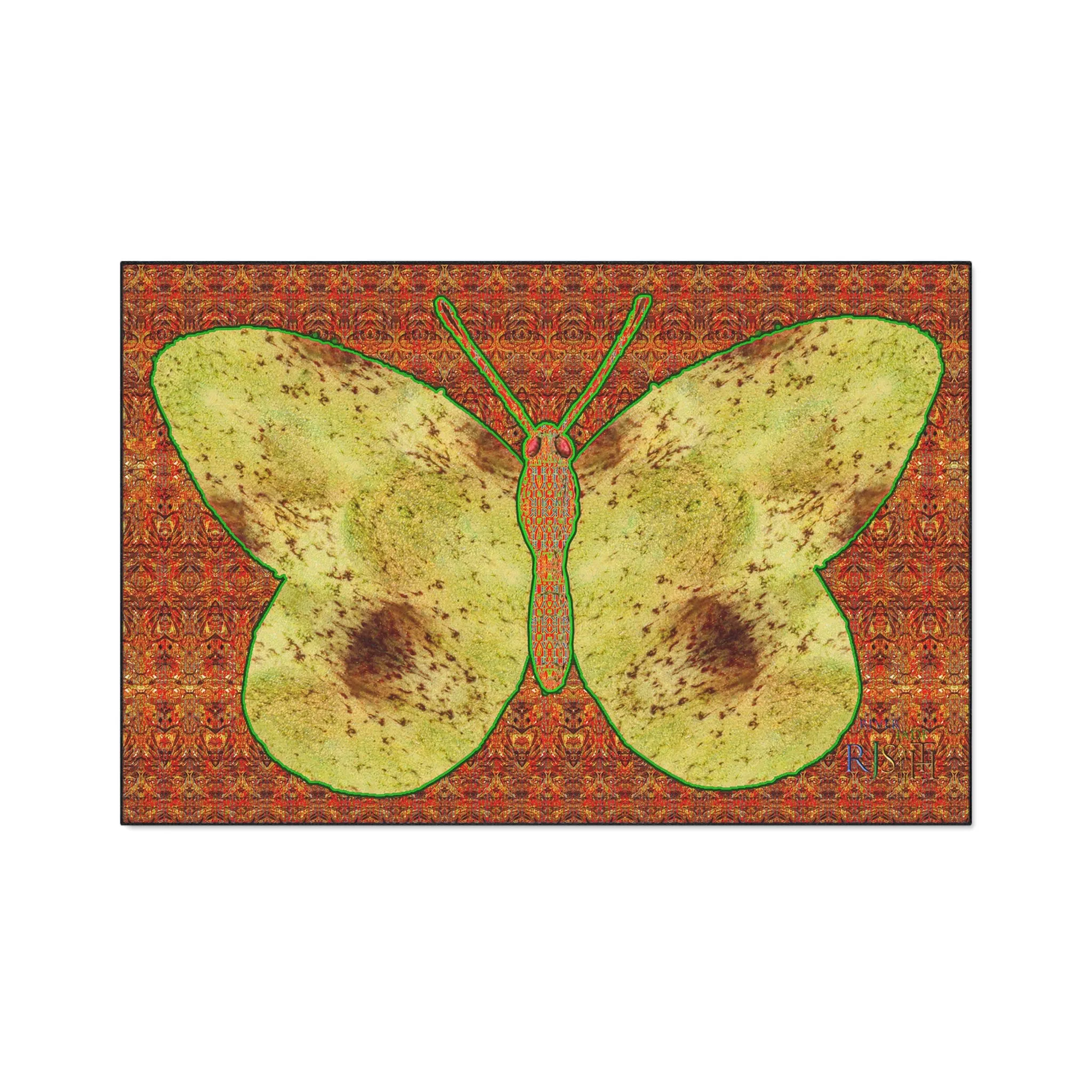Heavy Duty Floor Mat (Butterfly Glade Denizen & Samhain Dream Thaw 15 & Orange Logo@Alchemic) RJSTH@Fabric#2_7 of 16 RJSTHw2025 RJS