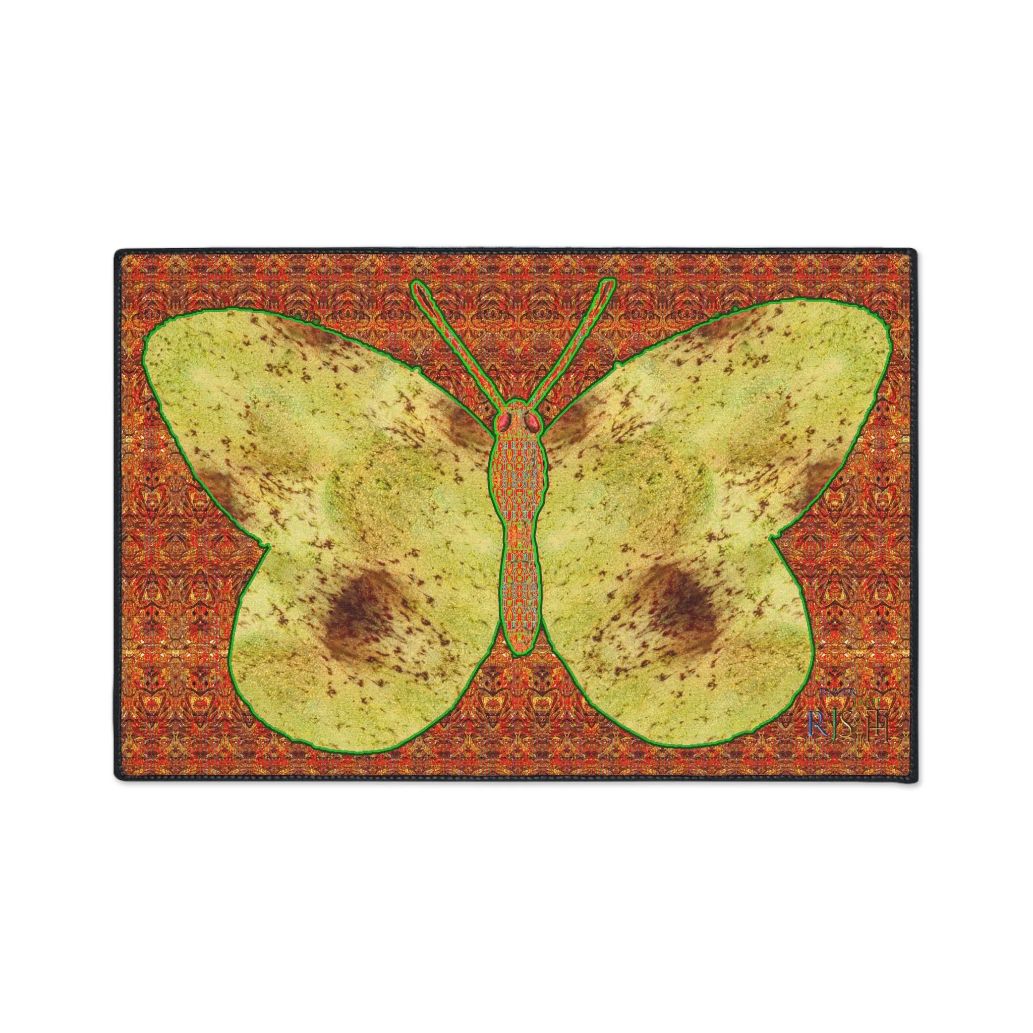 Heavy Duty Floor Mat (Butterfly Glade Denizen & Samhain Dream Thaw 15 & Orange Logo@Alchemic) RJSTH@Fabric#2_7 of 16 RJSTHw2025 RJS