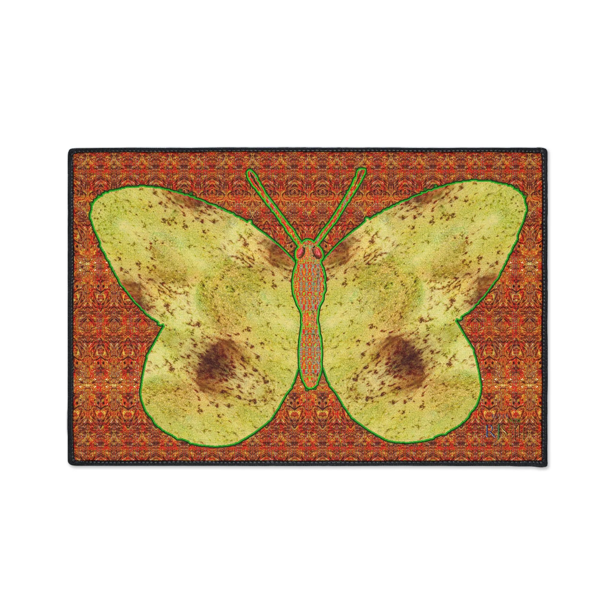 Heavy Duty Floor Mat (Butterfly Glade Denizen & Samhain Dream Thaw 15 & Orange Logo@Alchemic) RJSTH@Fabric#2_7 of 16 RJSTHw2025 RJS