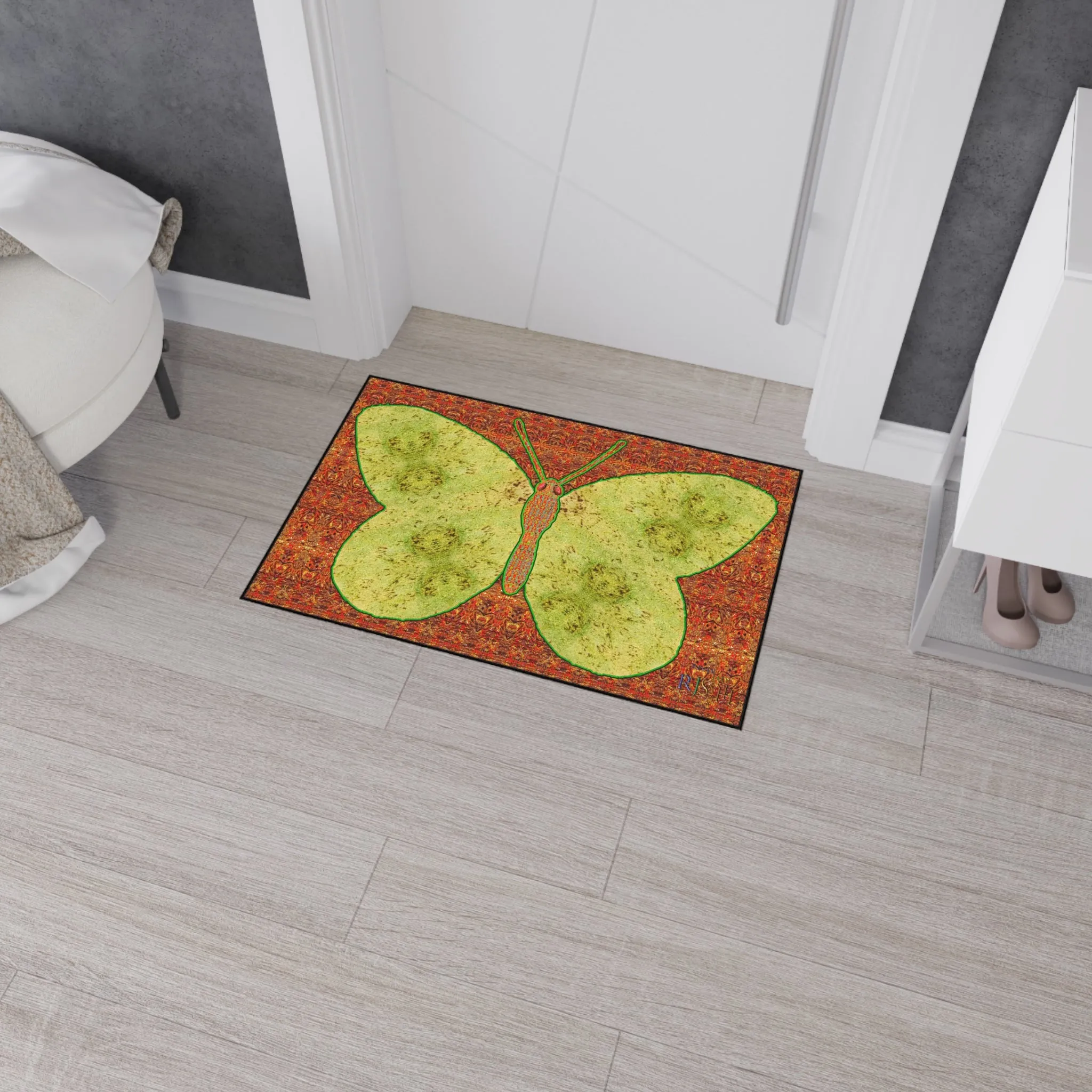 Heavy Duty Floor Mat (Butterfly Glade Denizen & Samhain Dream Thaw 15 & Orange Logo@Alchemic) RJSTH@Fabric#2_8 of 16 RJSTHw2025 RJS