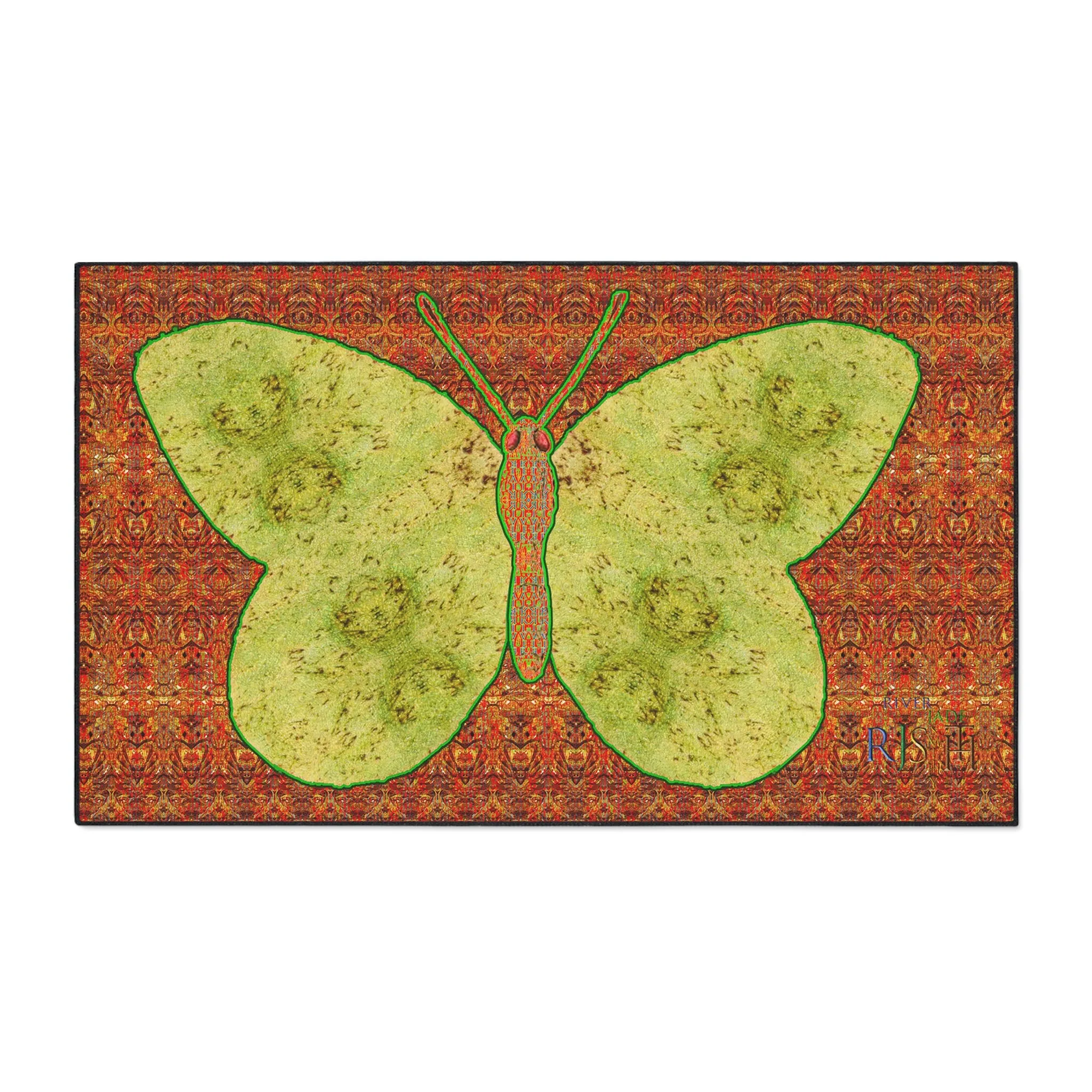 Heavy Duty Floor Mat (Butterfly Glade Denizen & Samhain Dream Thaw 15 & Orange Logo@Alchemic) RJSTH@Fabric#2_8 of 16 RJSTHw2025 RJS