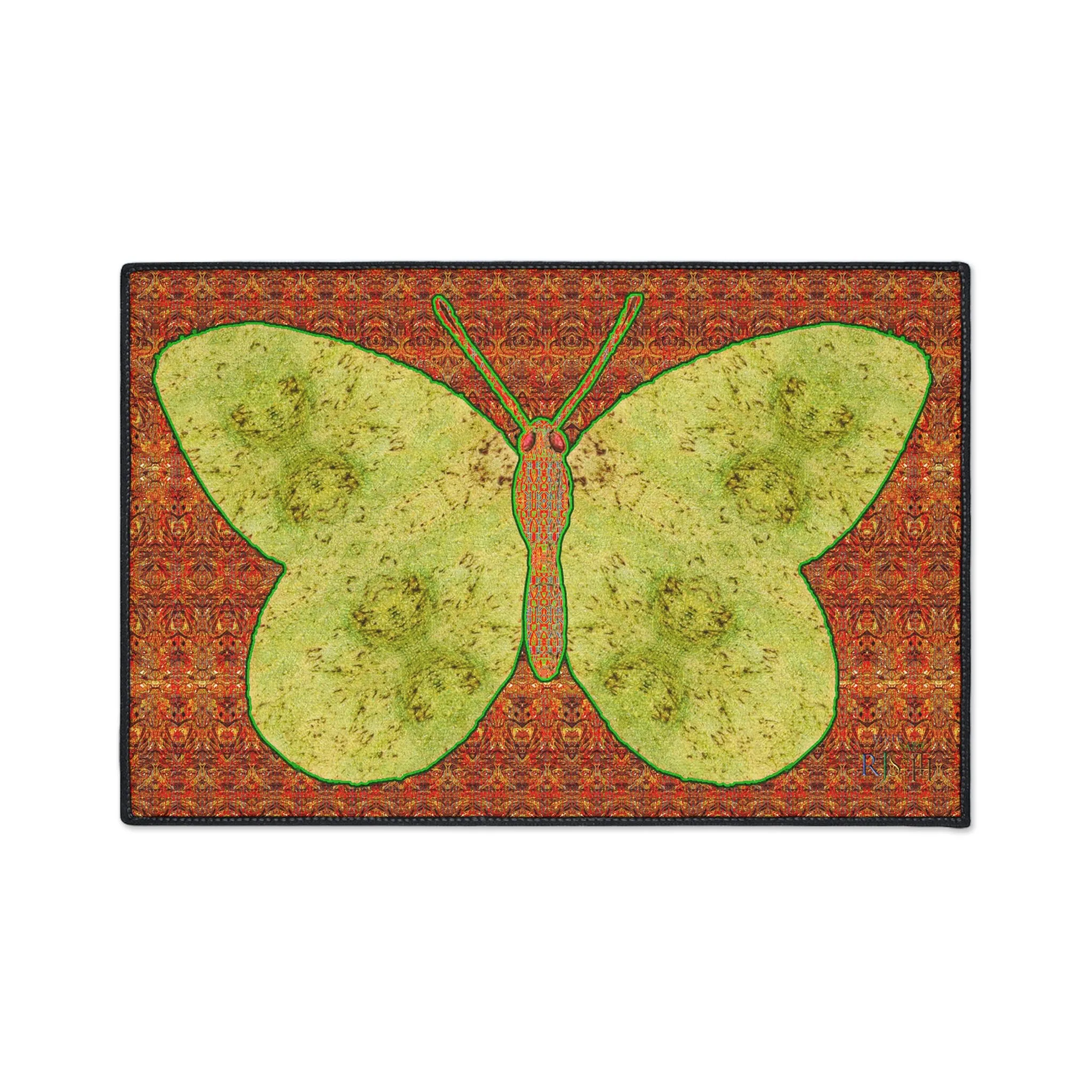Heavy Duty Floor Mat (Butterfly Glade Denizen & Samhain Dream Thaw 15 & Orange Logo@Alchemic) RJSTH@Fabric#2_8 of 16 RJSTHw2025 RJS