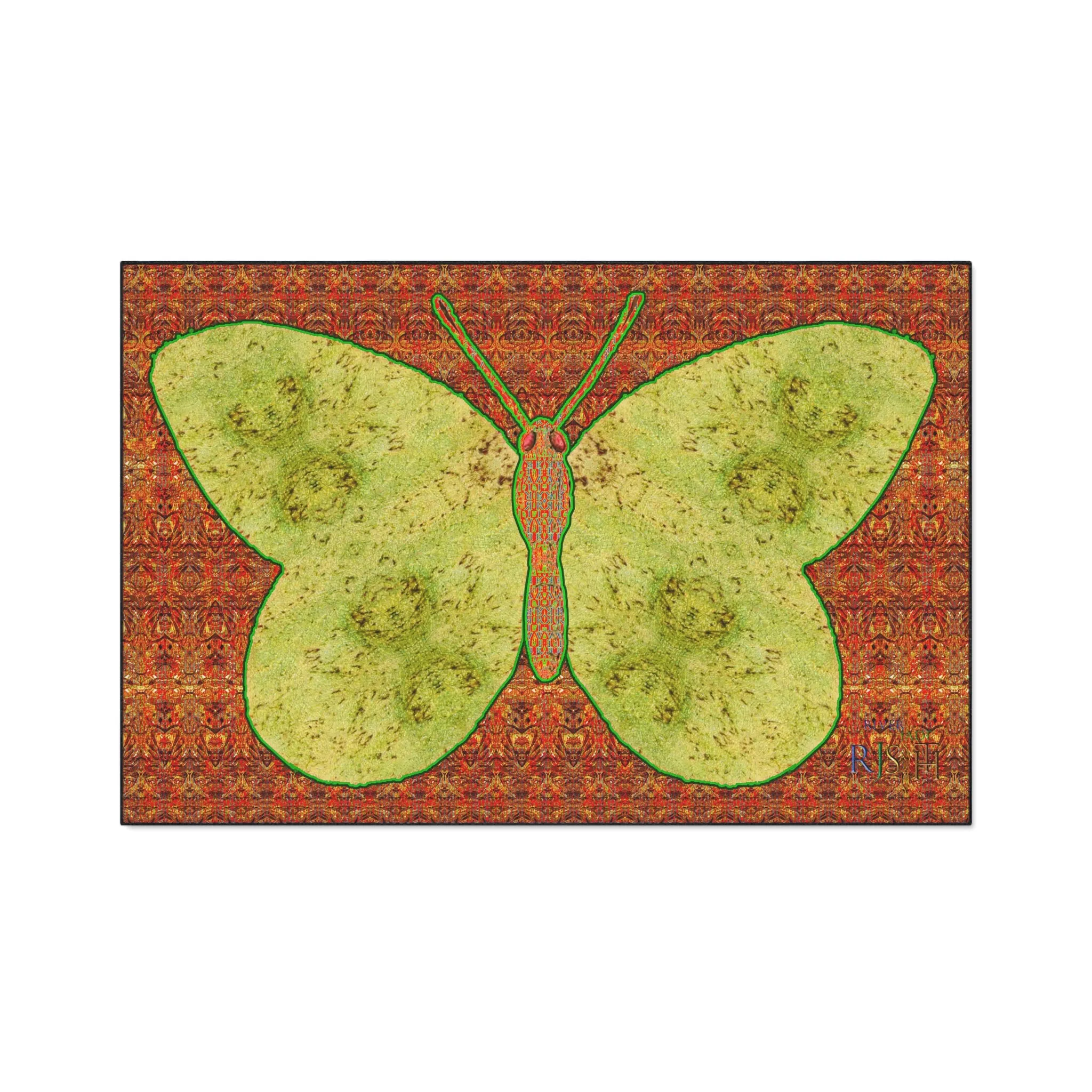 Heavy Duty Floor Mat (Butterfly Glade Denizen & Samhain Dream Thaw 15 & Orange Logo@Alchemic) RJSTH@Fabric#2_8 of 16 RJSTHw2025 RJS