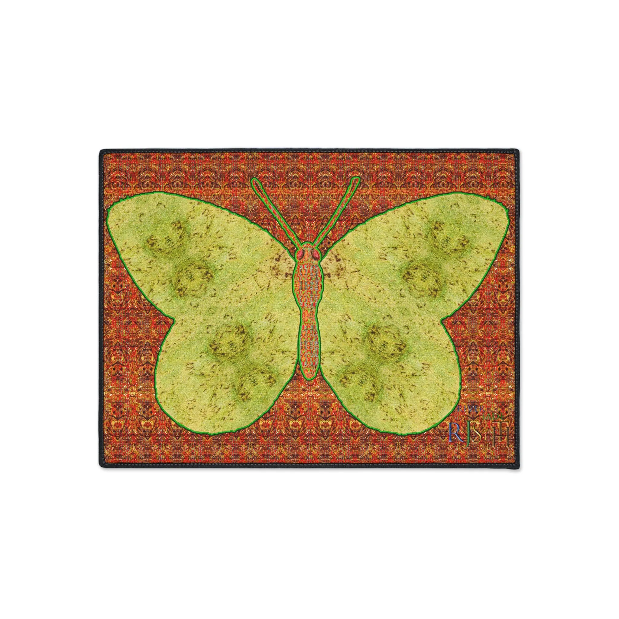 Heavy Duty Floor Mat (Butterfly Glade Denizen & Samhain Dream Thaw 15 & Orange Logo@Alchemic) RJSTH@Fabric#2_8 of 16 RJSTHw2025 RJS