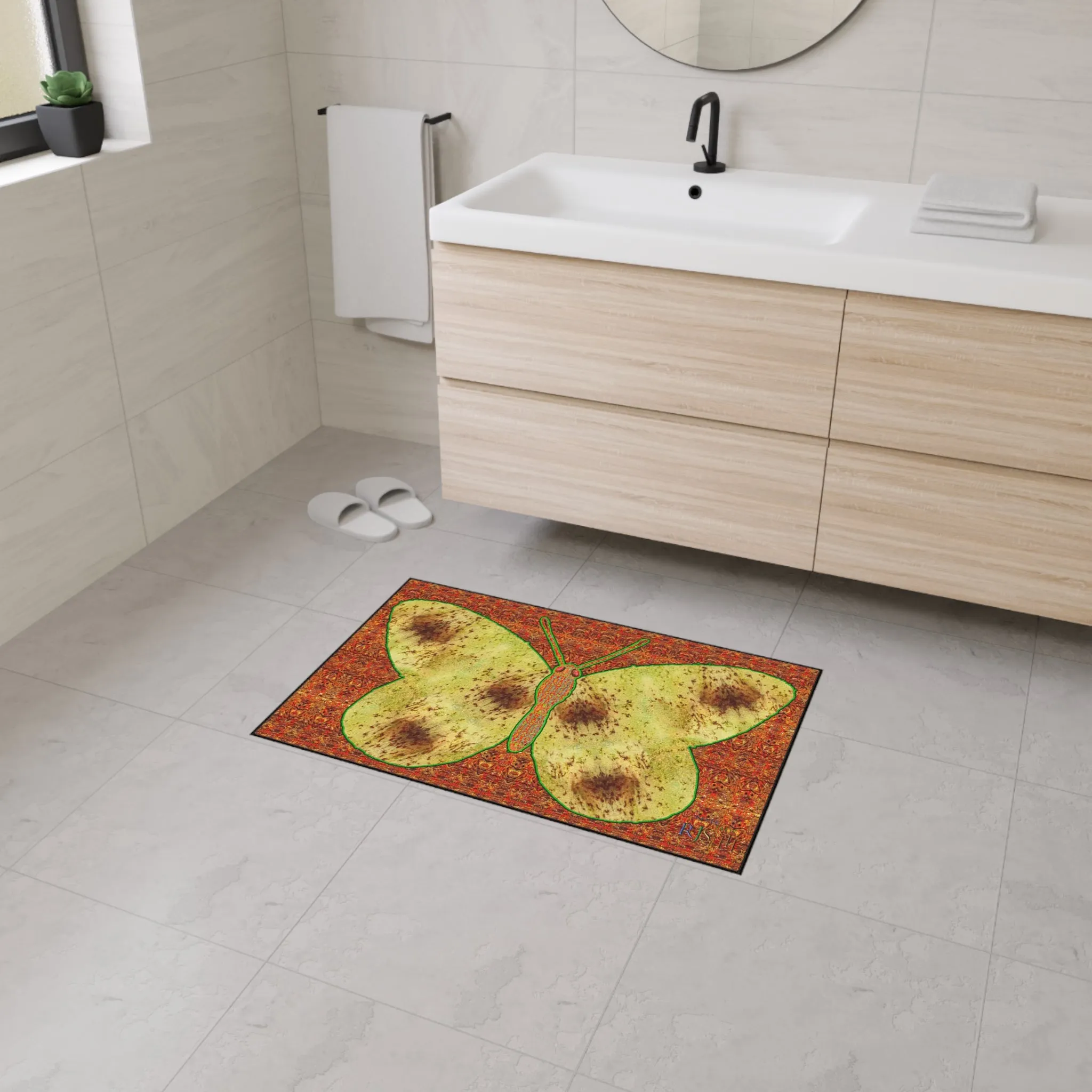 Heavy Duty Floor Mat (Butterfly Glade Denizen & Samhain Dream Thaw 15 & Orange Logo@Alchemic) RJSTH@Fabric#2_9 of 16 RJSTHw2025 RJS