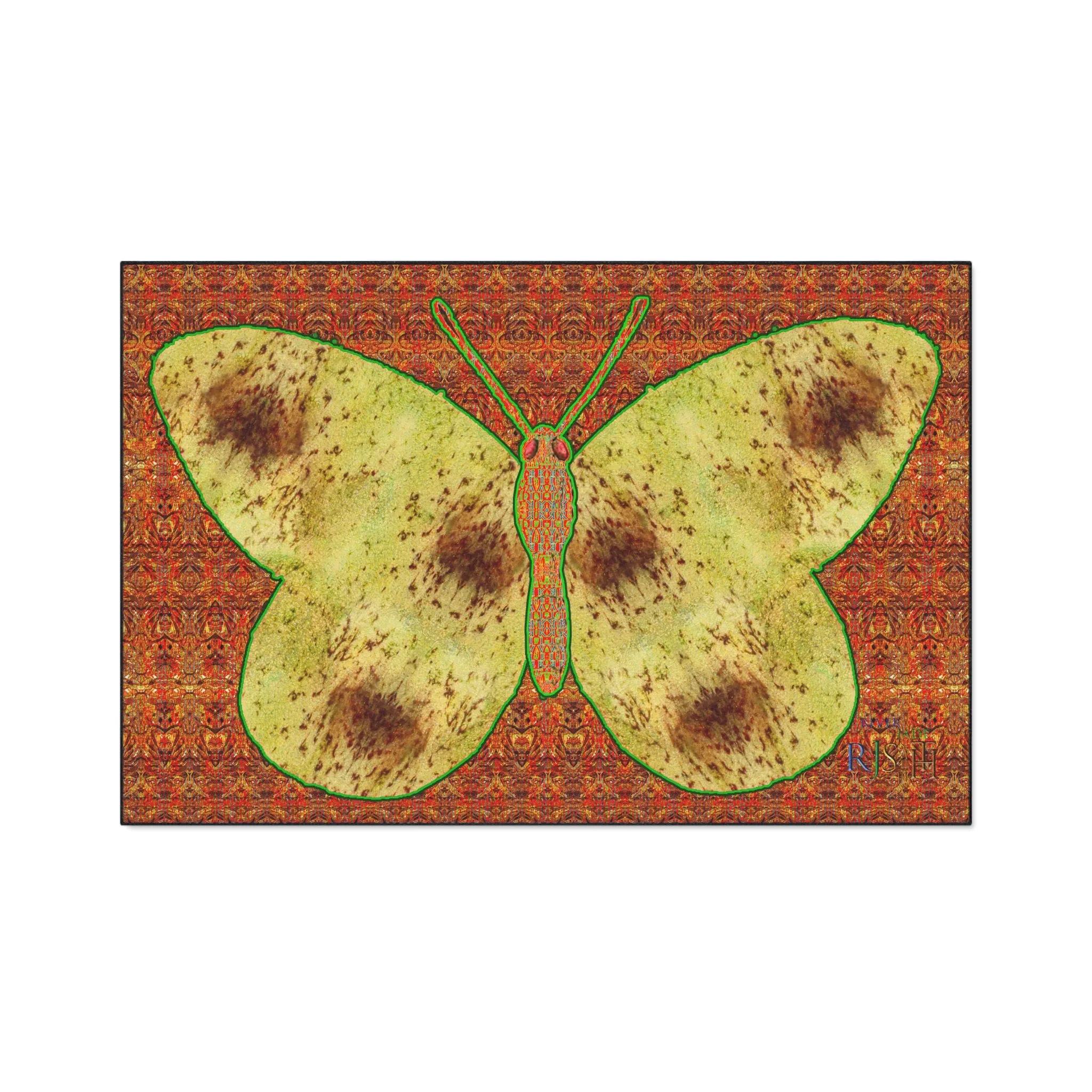 Heavy Duty Floor Mat (Butterfly Glade Denizen & Samhain Dream Thaw 15 & Orange Logo@Alchemic) RJSTH@Fabric#2_9 of 16 RJSTHw2025 RJS