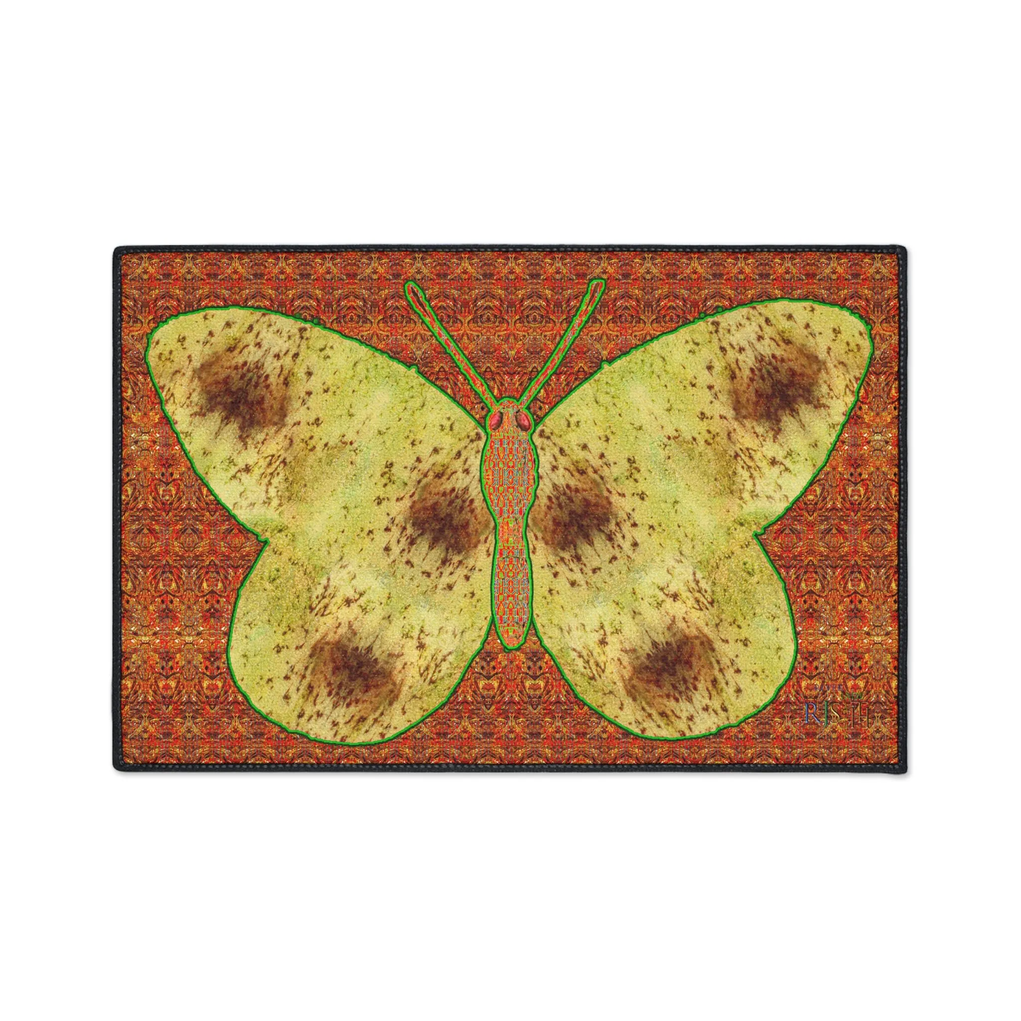Heavy Duty Floor Mat (Butterfly Glade Denizen & Samhain Dream Thaw 15 & Orange Logo@Alchemic) RJSTH@Fabric#2_9 of 16 RJSTHw2025 RJS