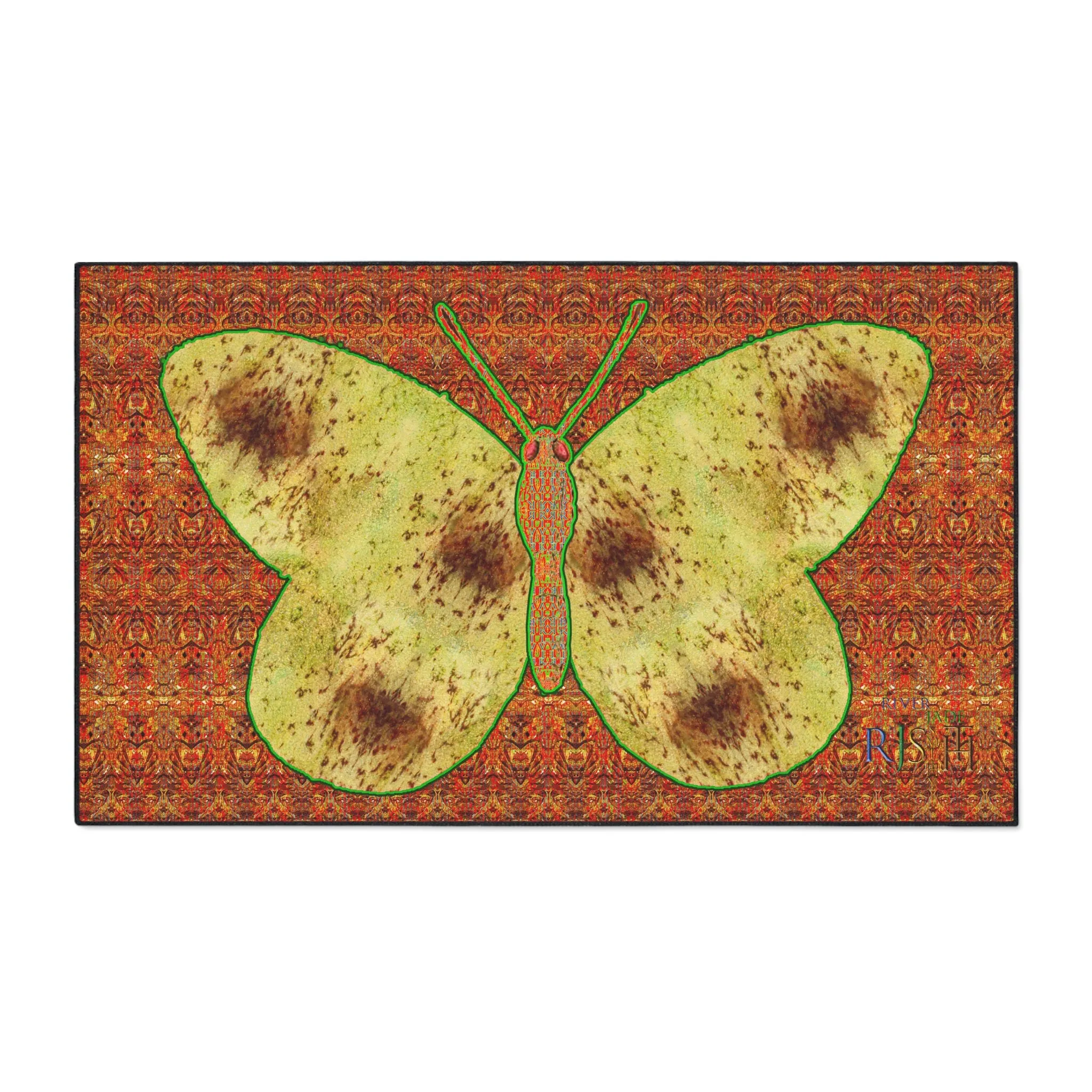 Heavy Duty Floor Mat (Butterfly Glade Denizen & Samhain Dream Thaw 15 & Orange Logo@Alchemic) RJSTH@Fabric#2_9 of 16 RJSTHw2025 RJS