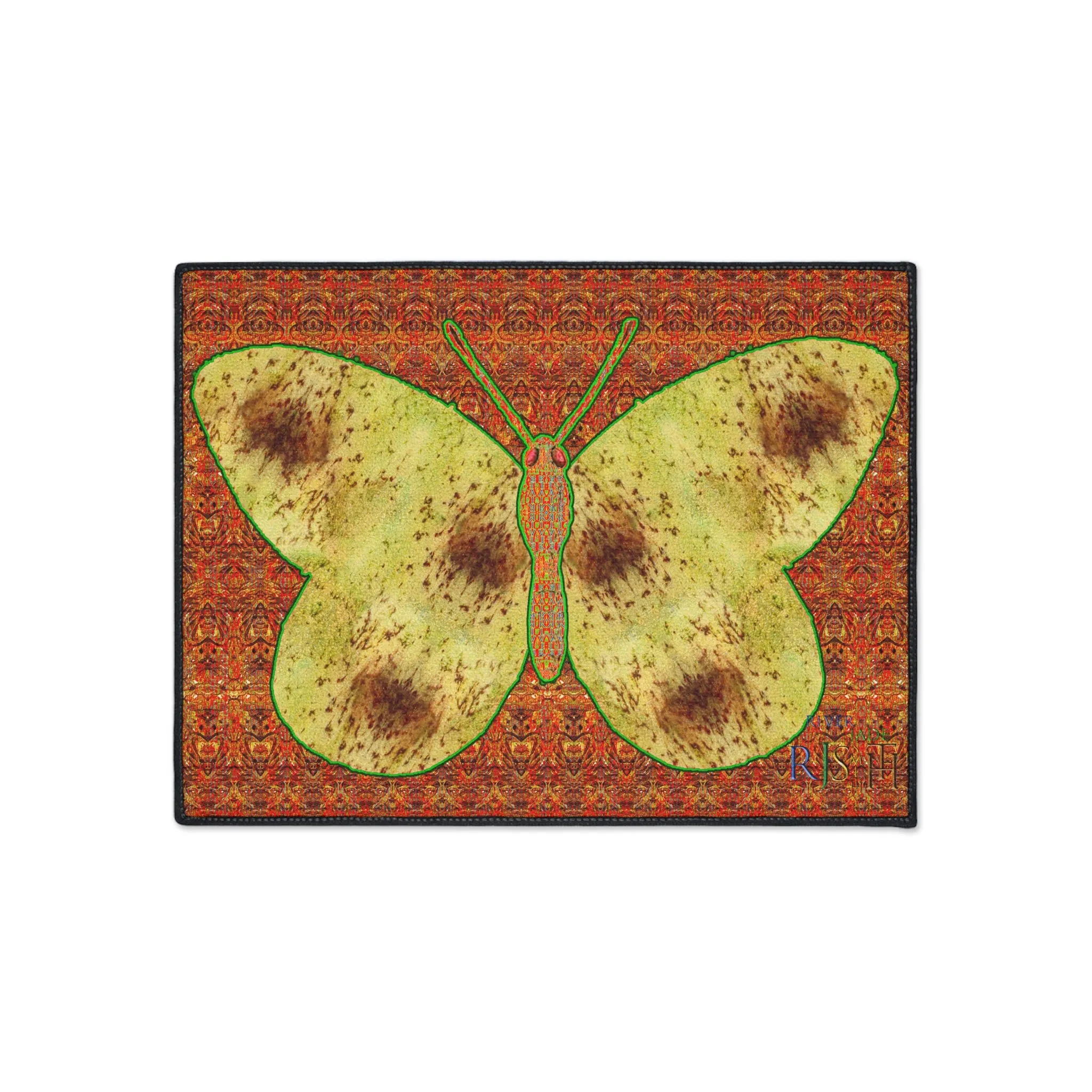 Heavy Duty Floor Mat (Butterfly Glade Denizen & Samhain Dream Thaw 15 & Orange Logo@Alchemic) RJSTH@Fabric#2_9 of 16 RJSTHw2025 RJS