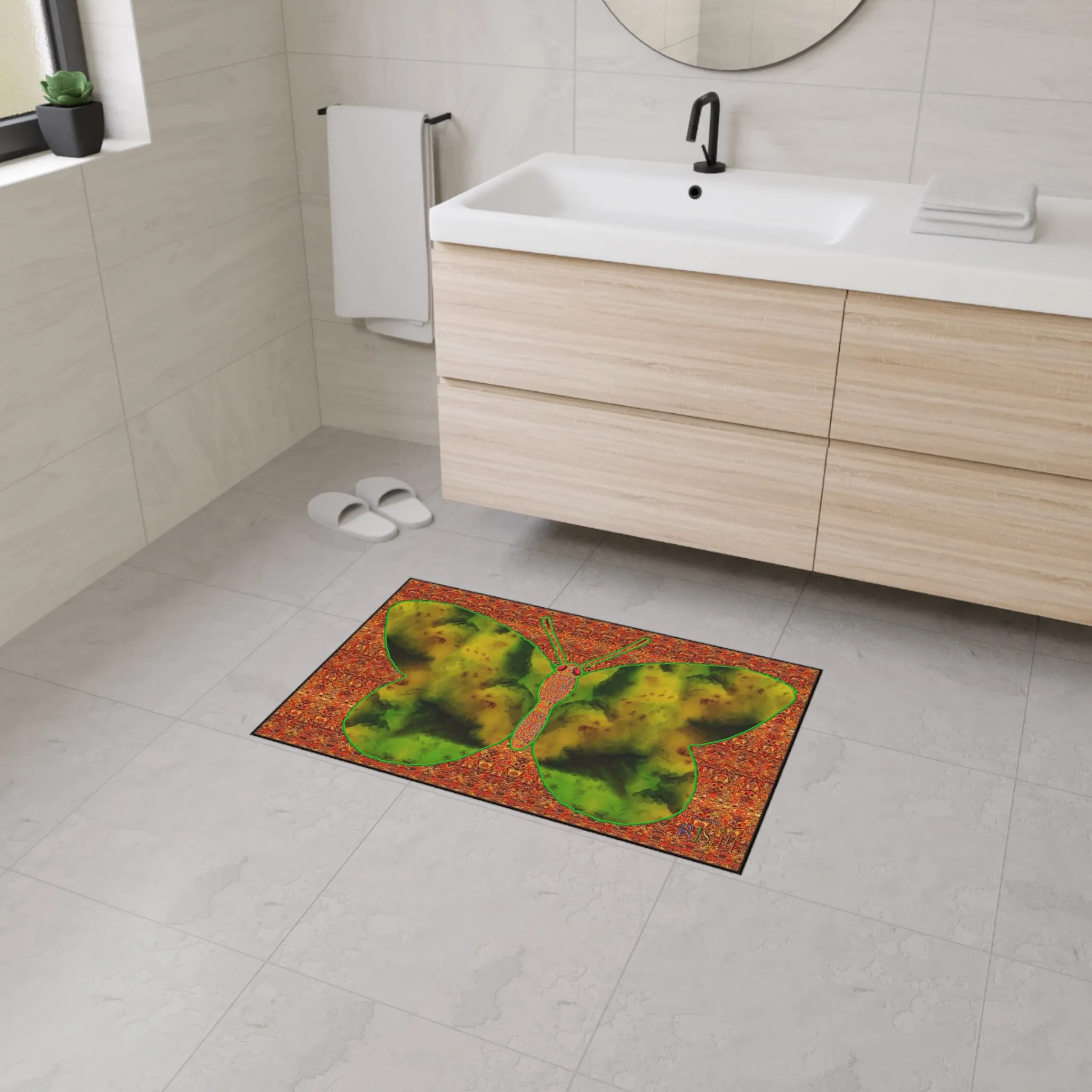 Heavy Duty Floor Mat (Butterfly Glade Denizen & Samhain Dream Thaw 15 & Orange Logo@Alchemic) RJSTH@Fabric#3_1 of 16 RJSTHw2025 RJS
