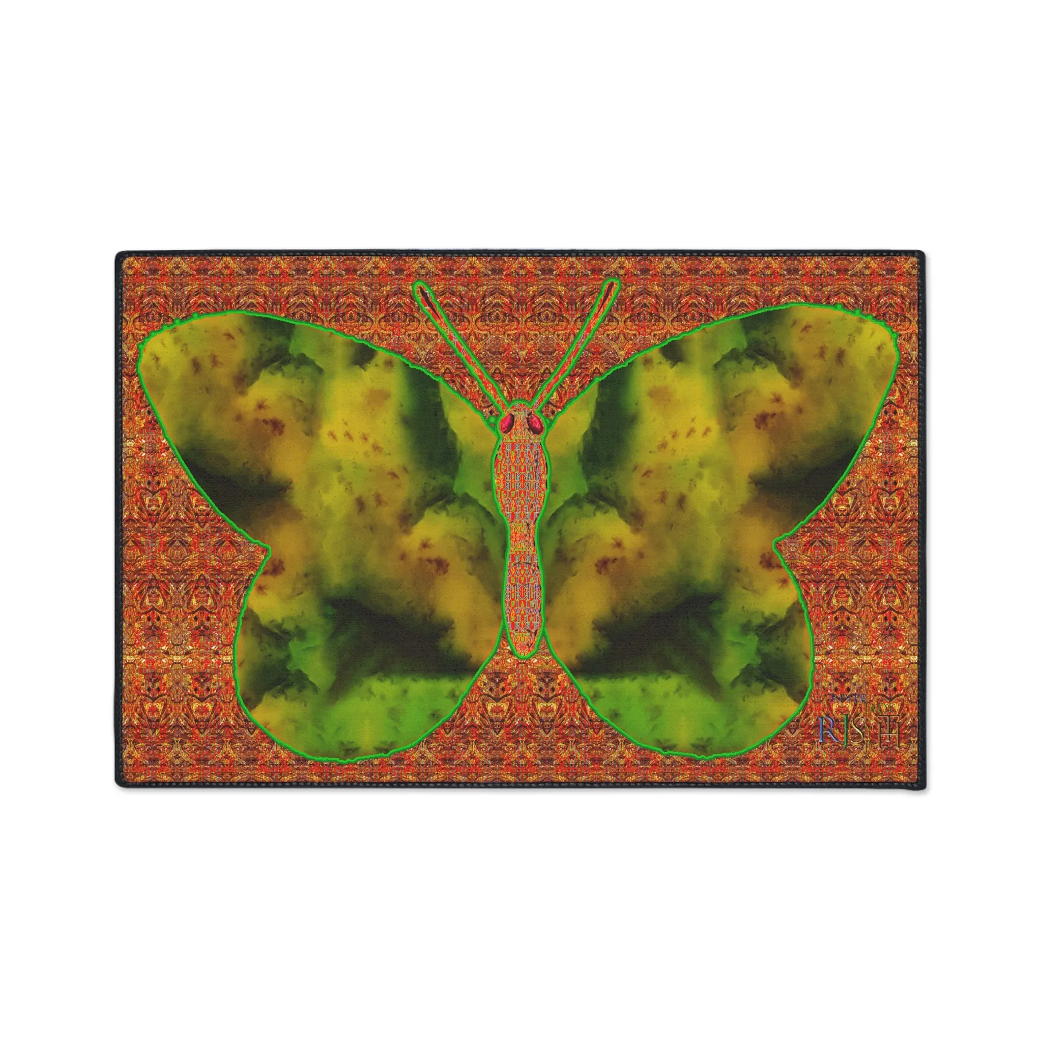 Heavy Duty Floor Mat (Butterfly Glade Denizen & Samhain Dream Thaw 15 & Orange Logo@Alchemic) RJSTH@Fabric#3_1 of 16 RJSTHw2025 RJS