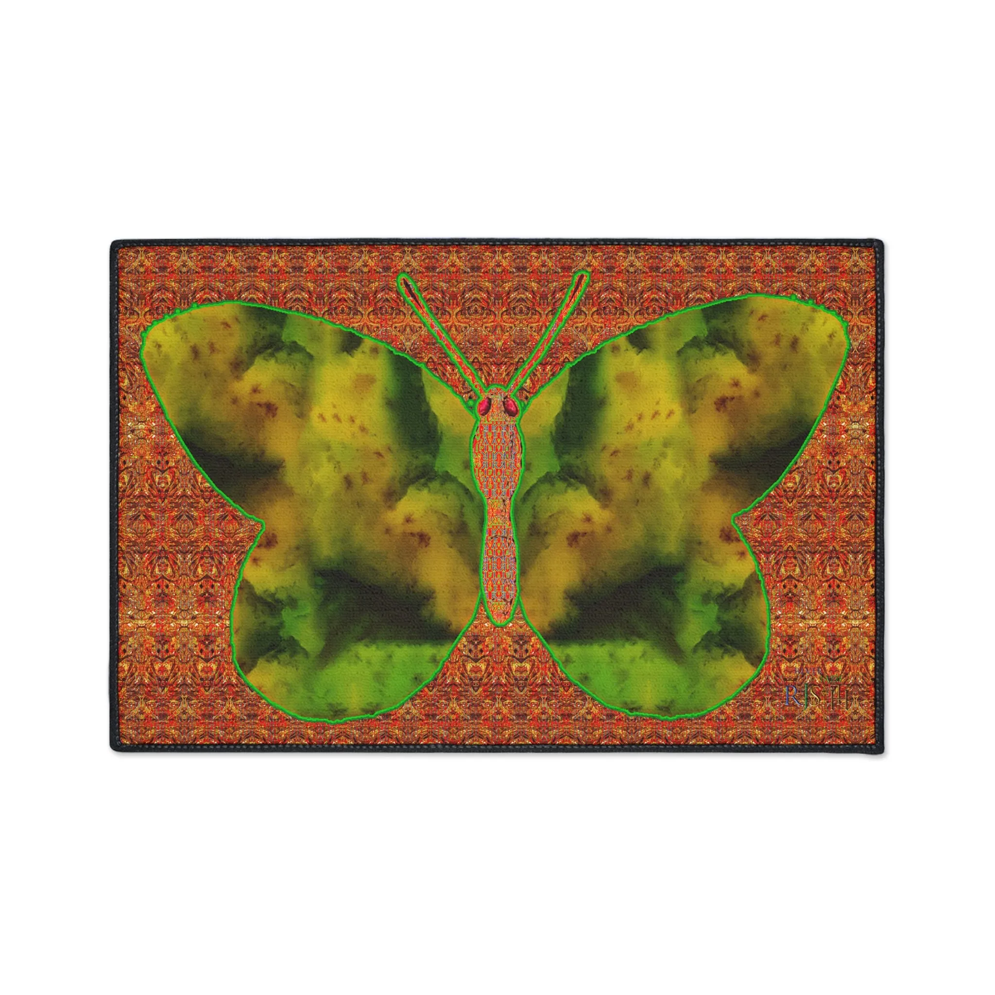 Heavy Duty Floor Mat (Butterfly Glade Denizen & Samhain Dream Thaw 15 & Orange Logo@Alchemic) RJSTH@Fabric#3_1 of 16 RJSTHw2025 RJS