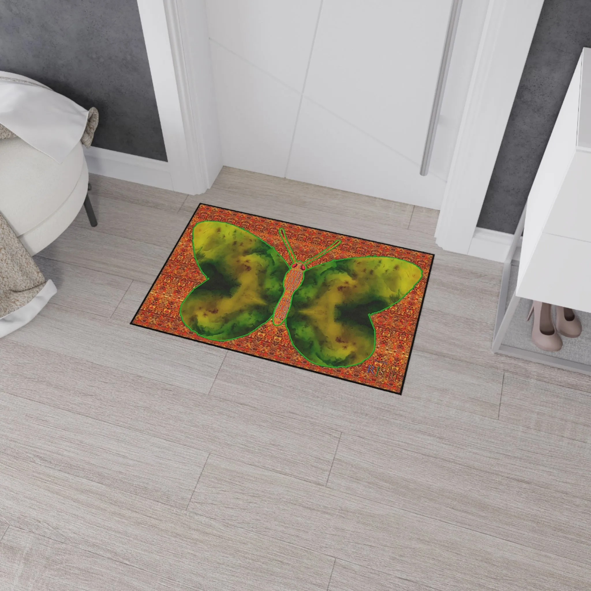 Heavy Duty Floor Mat (Butterfly Glade Denizen & Samhain Dream Thaw 15 & Orange Logo@Alchemic) RJSTH@Fabric#3_13 of 16 RJSTHw2025 RJS