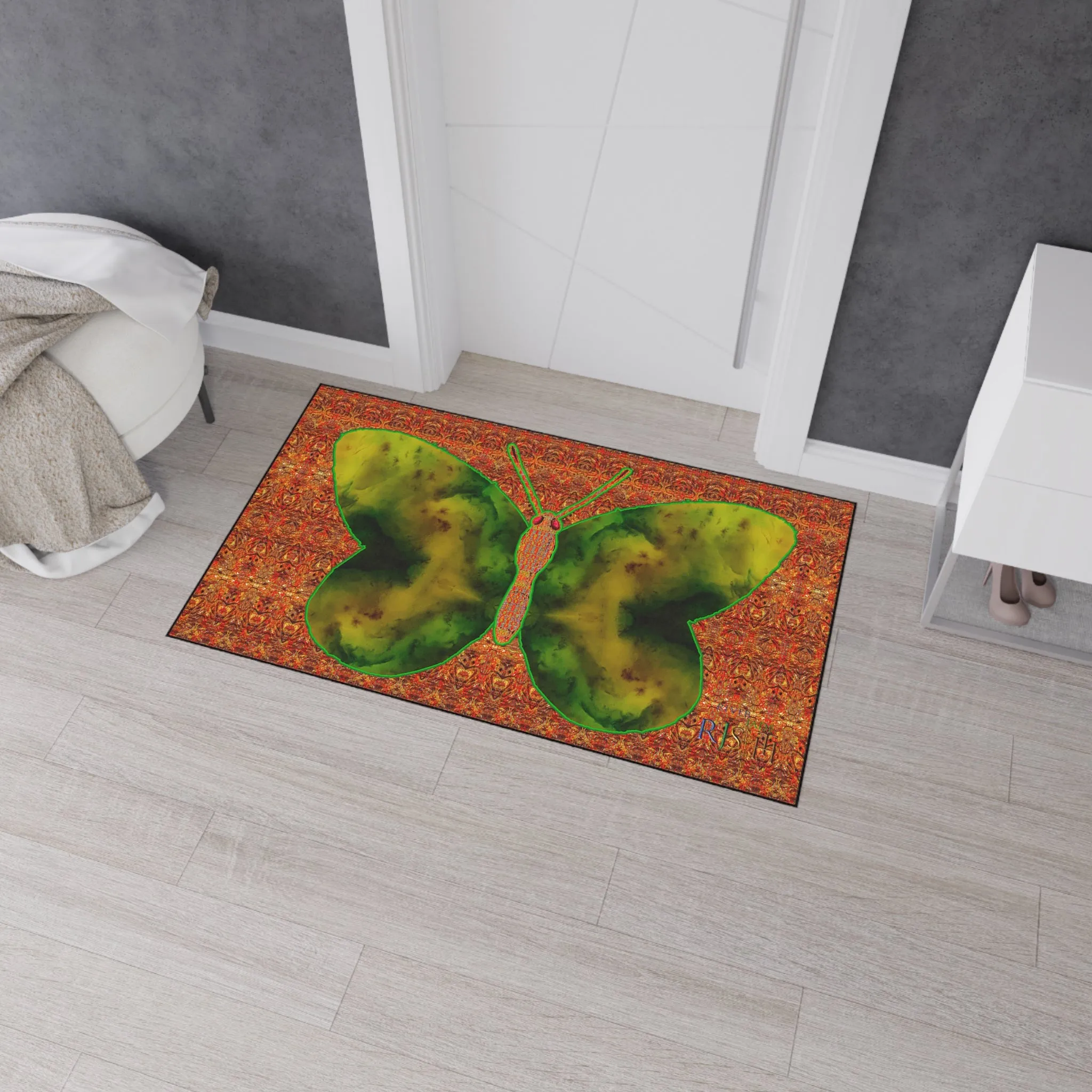 Heavy Duty Floor Mat (Butterfly Glade Denizen & Samhain Dream Thaw 15 & Orange Logo@Alchemic) RJSTH@Fabric#3_13 of 16 RJSTHw2025 RJS