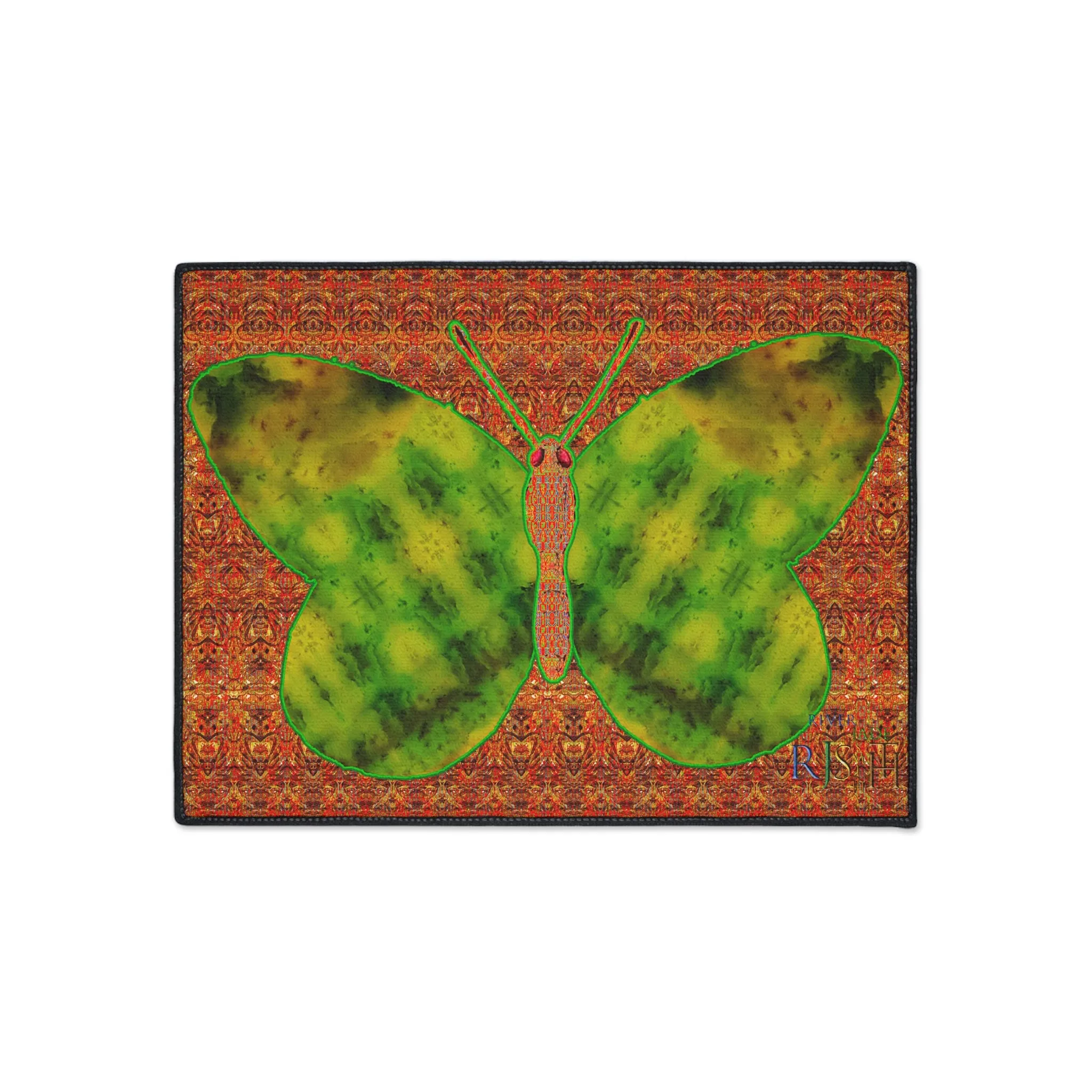 Heavy Duty Floor Mat (Butterfly Glade Denizen & Samhain Dream Thaw 15 & Orange Logo@Alchemic) RJSTH@Fabric#3_2 of 16 RJSTHw2025 RJS