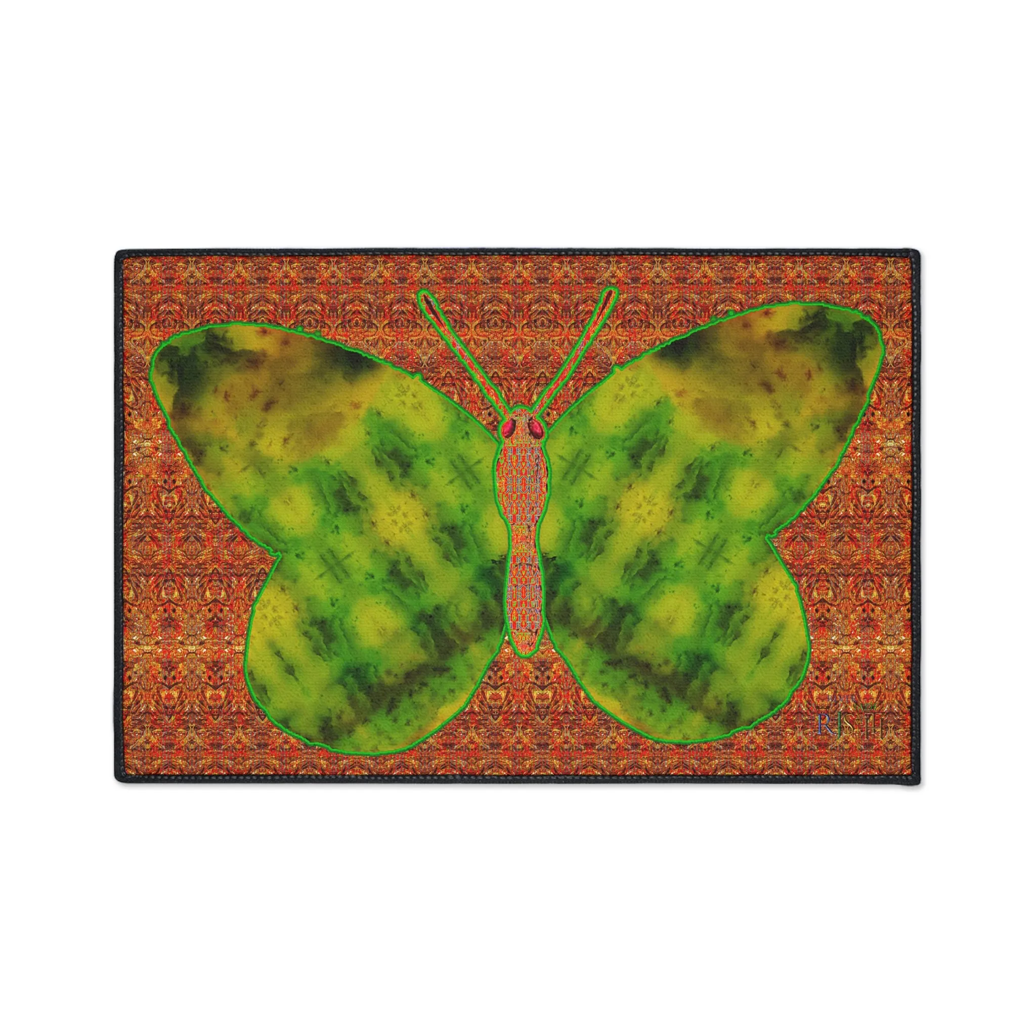 Heavy Duty Floor Mat (Butterfly Glade Denizen & Samhain Dream Thaw 15 & Orange Logo@Alchemic) RJSTH@Fabric#3_2 of 16 RJSTHw2025 RJS