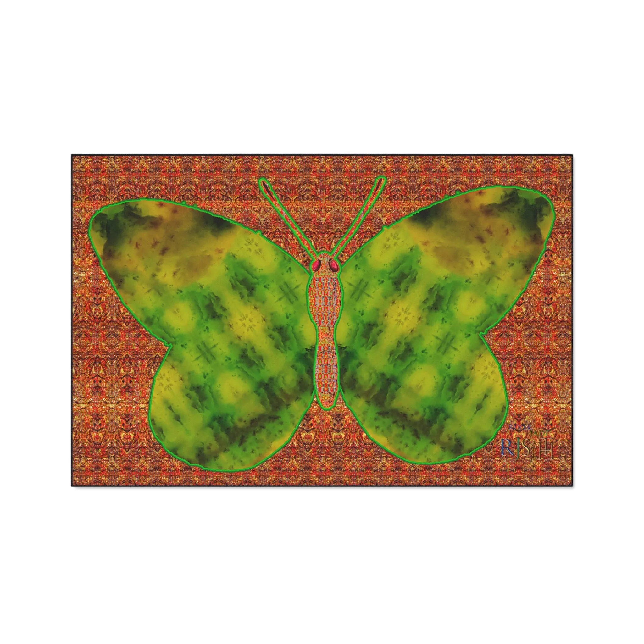 Heavy Duty Floor Mat (Butterfly Glade Denizen & Samhain Dream Thaw 15 & Orange Logo@Alchemic) RJSTH@Fabric#3_2 of 16 RJSTHw2025 RJS