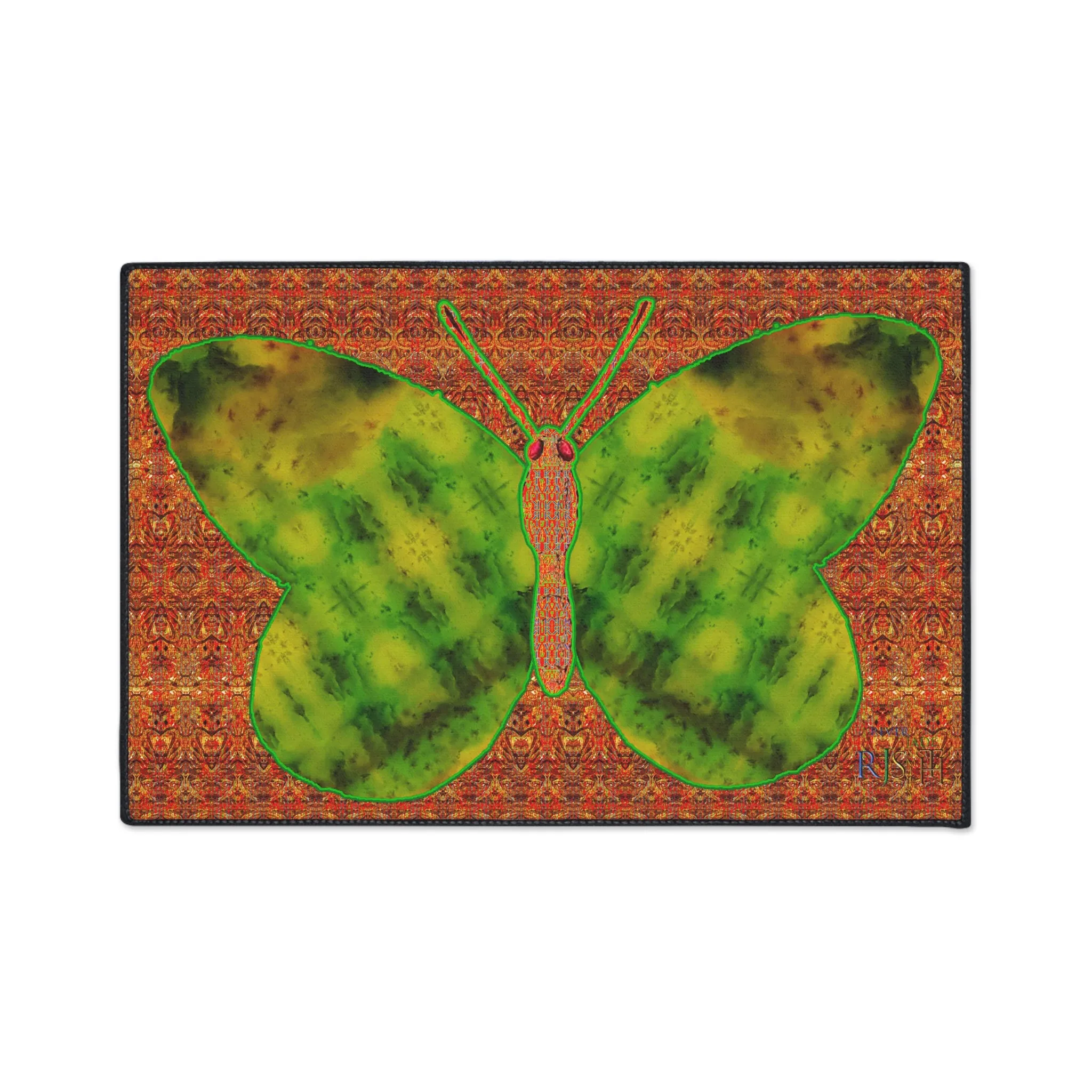 Heavy Duty Floor Mat (Butterfly Glade Denizen & Samhain Dream Thaw 15 & Orange Logo@Alchemic) RJSTH@Fabric#3_2 of 16 RJSTHw2025 RJS