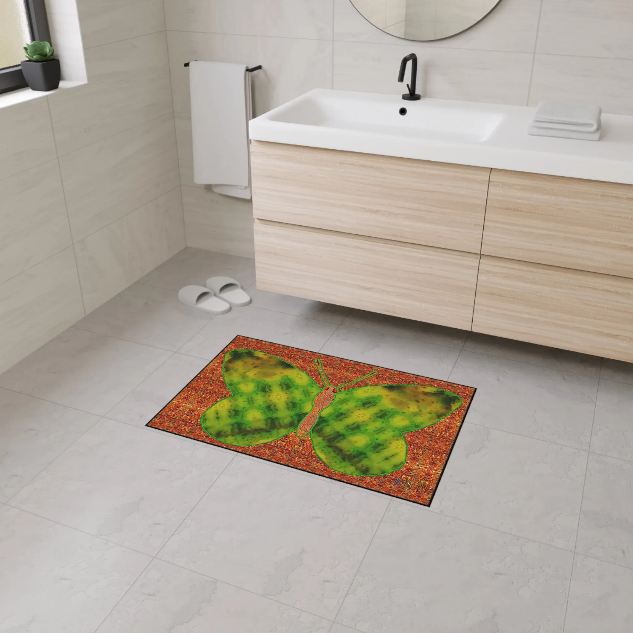 Heavy Duty Floor Mat (Butterfly Glade Denizen & Samhain Dream Thaw 15 & Orange Logo@Alchemic) RJSTH@Fabric#3_2 of 16 RJSTHw2025 RJS