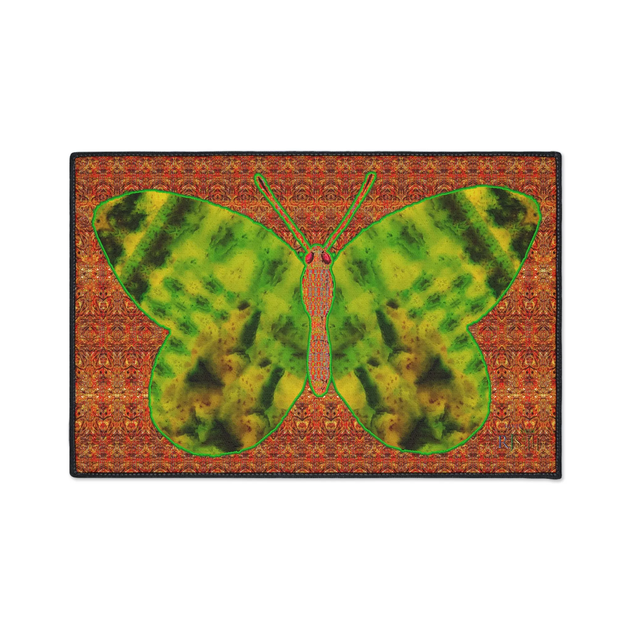 Heavy Duty Floor Mat (Butterfly Glade Denizen & Samhain Dream Thaw 15 & Orange Logo@Alchemic) RJSTH@Fabric#3_3 of 16 RJSTHw2025 RJS