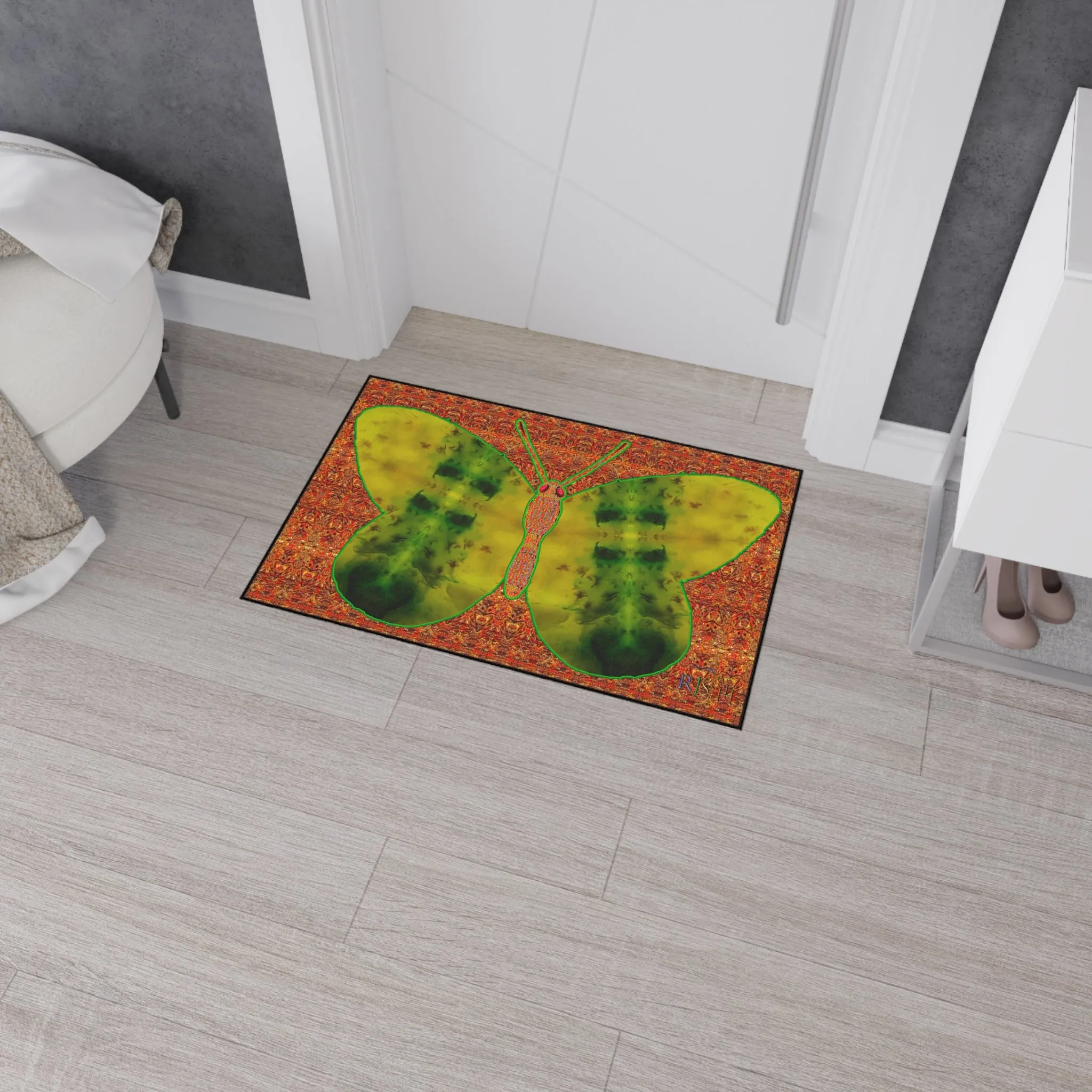Heavy Duty Floor Mat (Butterfly Glade Denizen & Samhain Dream Thaw 15 & Orange Logo@Alchemic) RJSTH@Fabric#3_8 of 16 RJSTHw2025 RJS