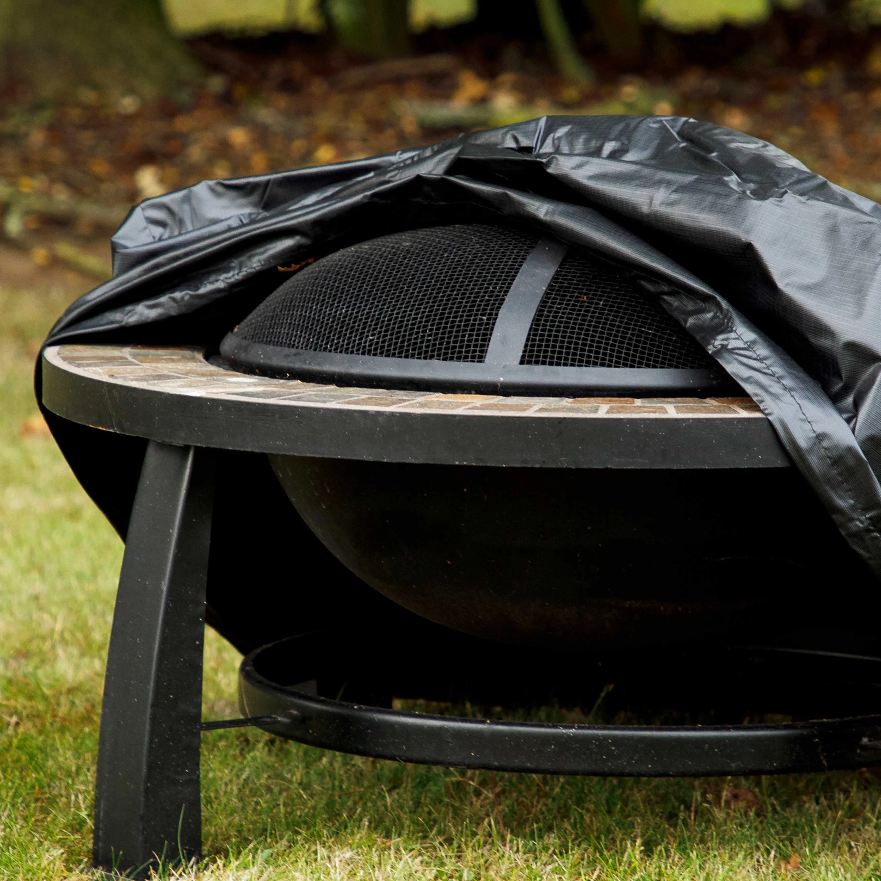 Heavy Duty, Water Resistant, PVC Fire Pit Cover with Drawstrings - DG121