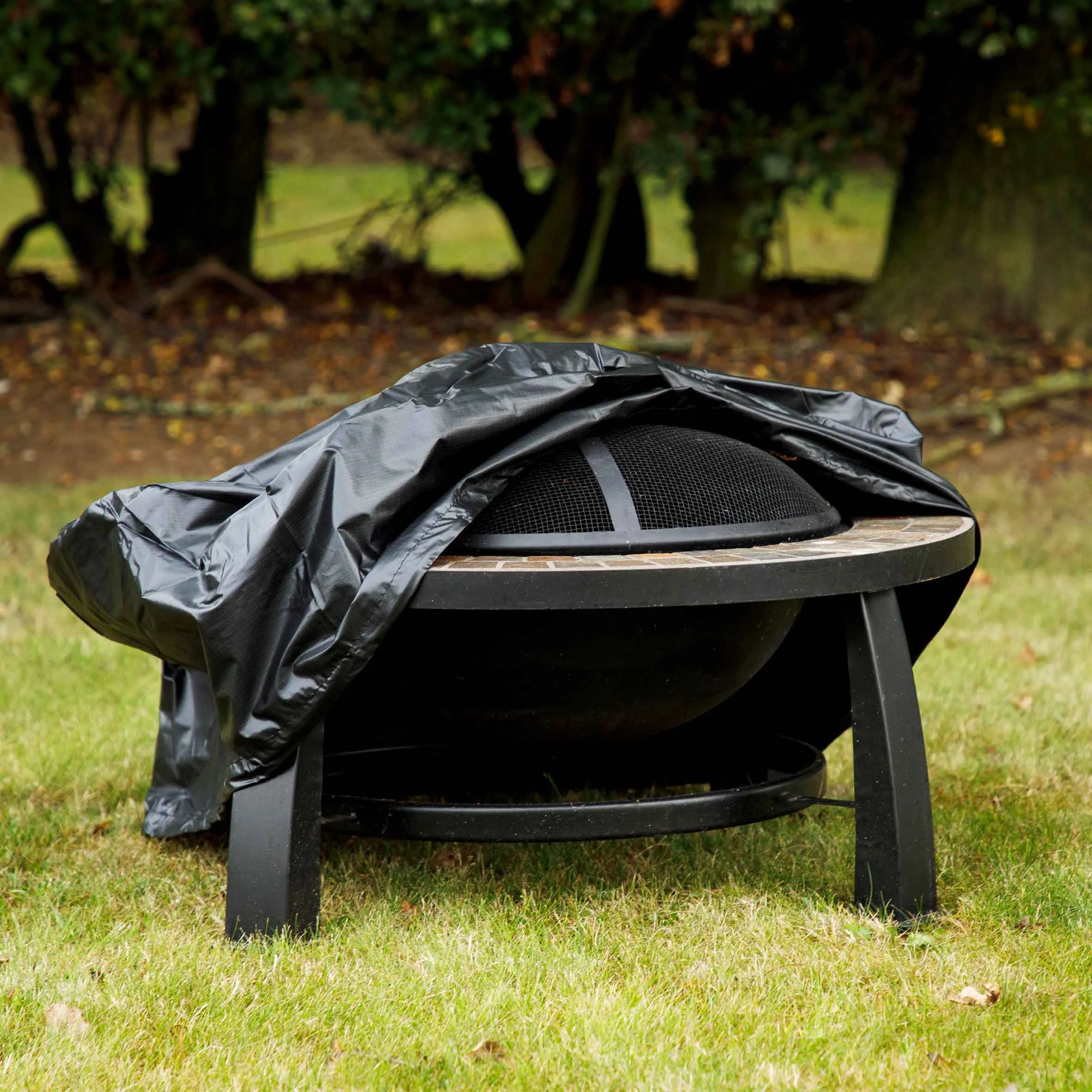 Heavy Duty, Water Resistant, PVC Fire Pit Cover with Drawstrings - DG121