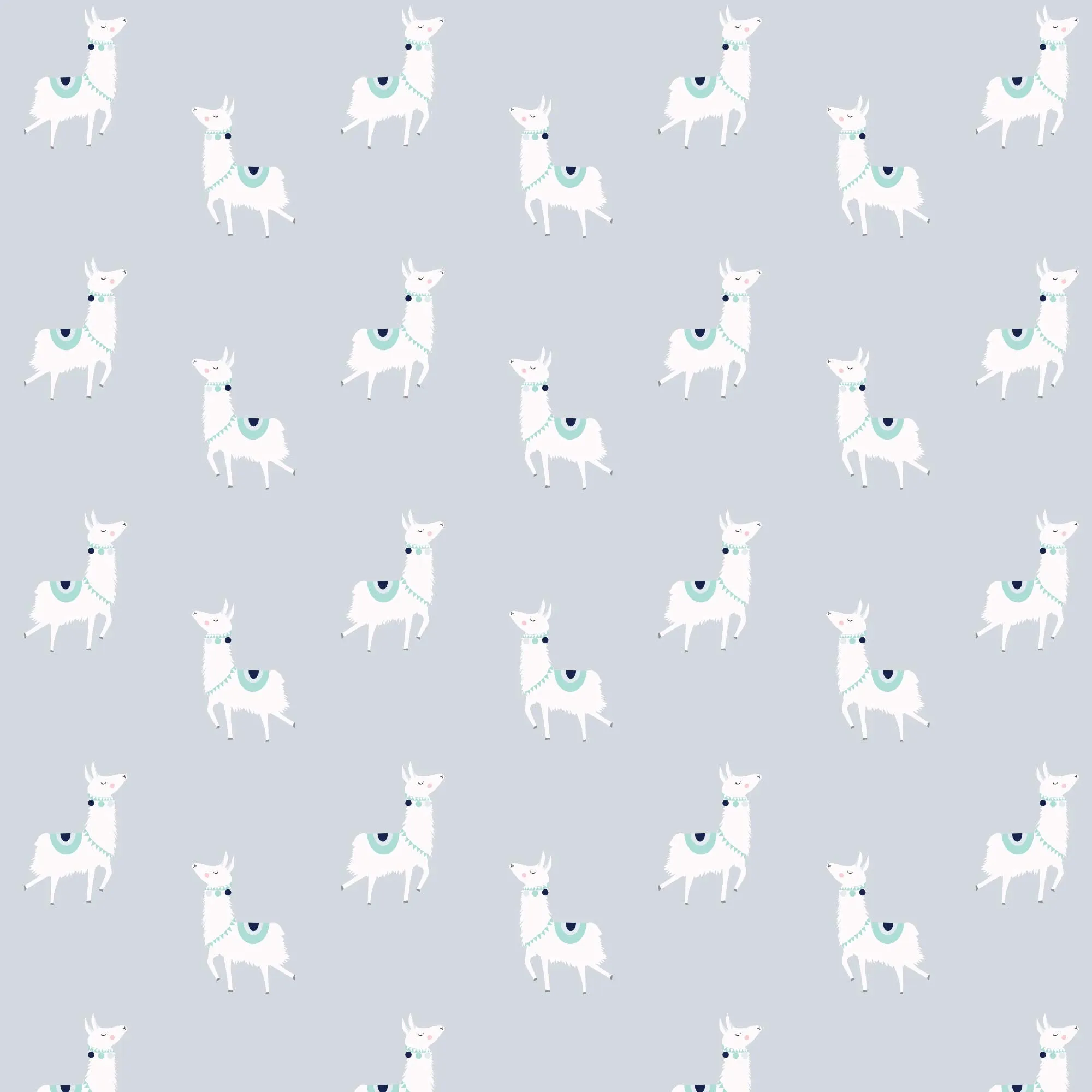 Hello Spud Llamas on Gray Fitted Crib Sheet Organic Cotton Jersey