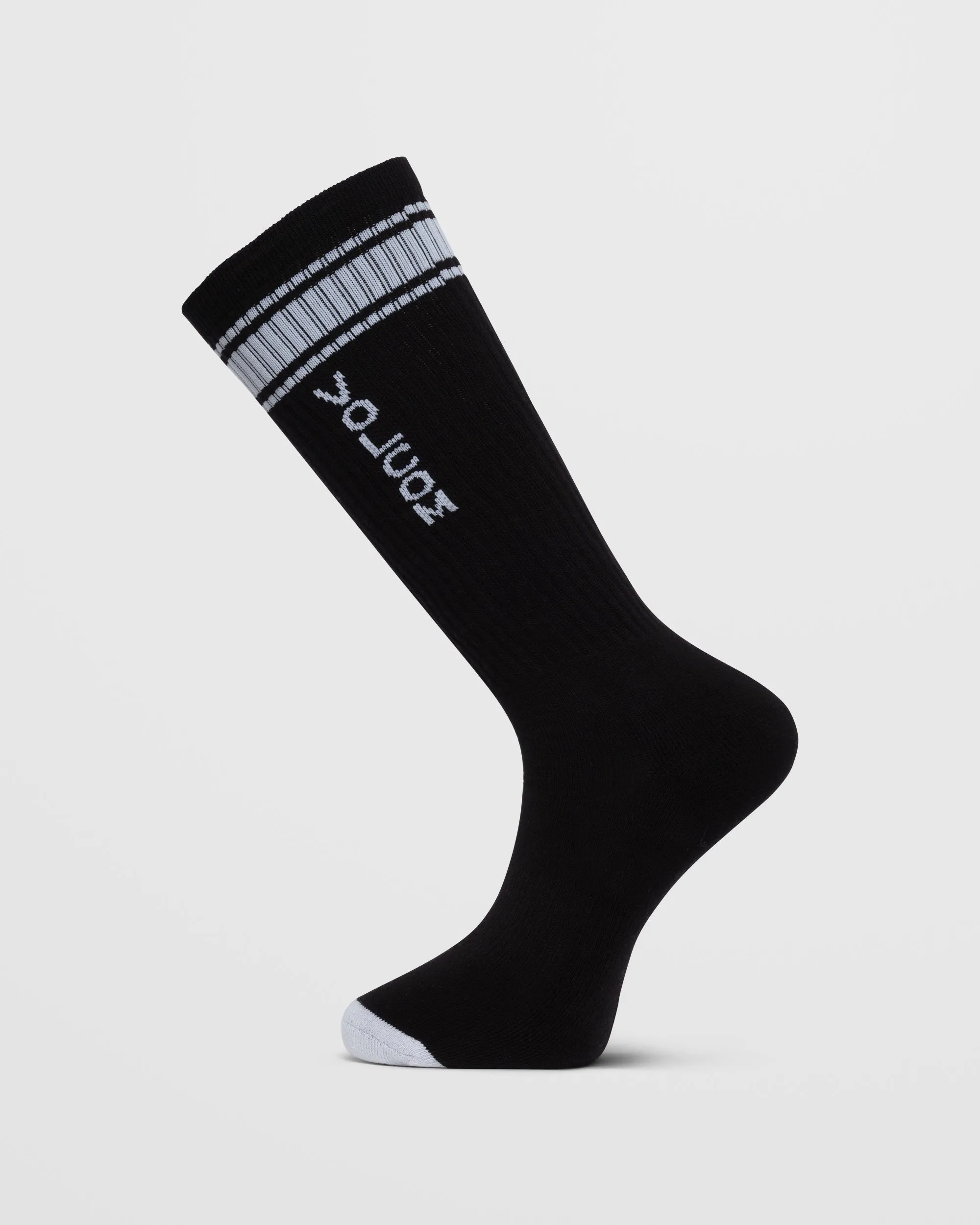 High Stripe Socks - BLACK