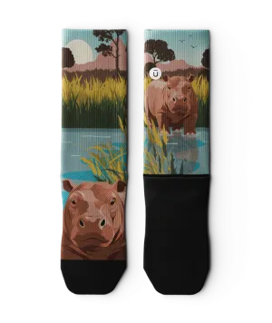 Hippo Crew Socks