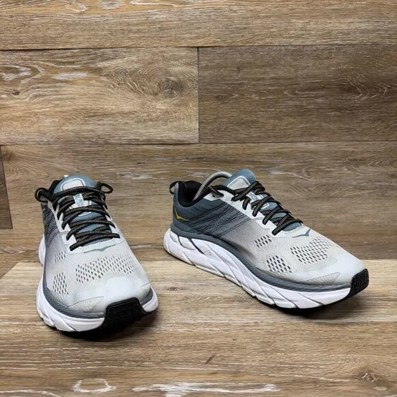 Hoka One One Clifton 6 Blue/Gray Athletic Shoe Men's Size 10.5
