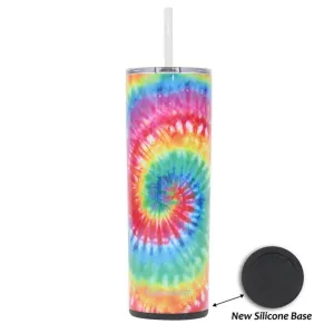 Ice Shaker 20oz Skinny Steel Tumbler With Straw - Tie Dye