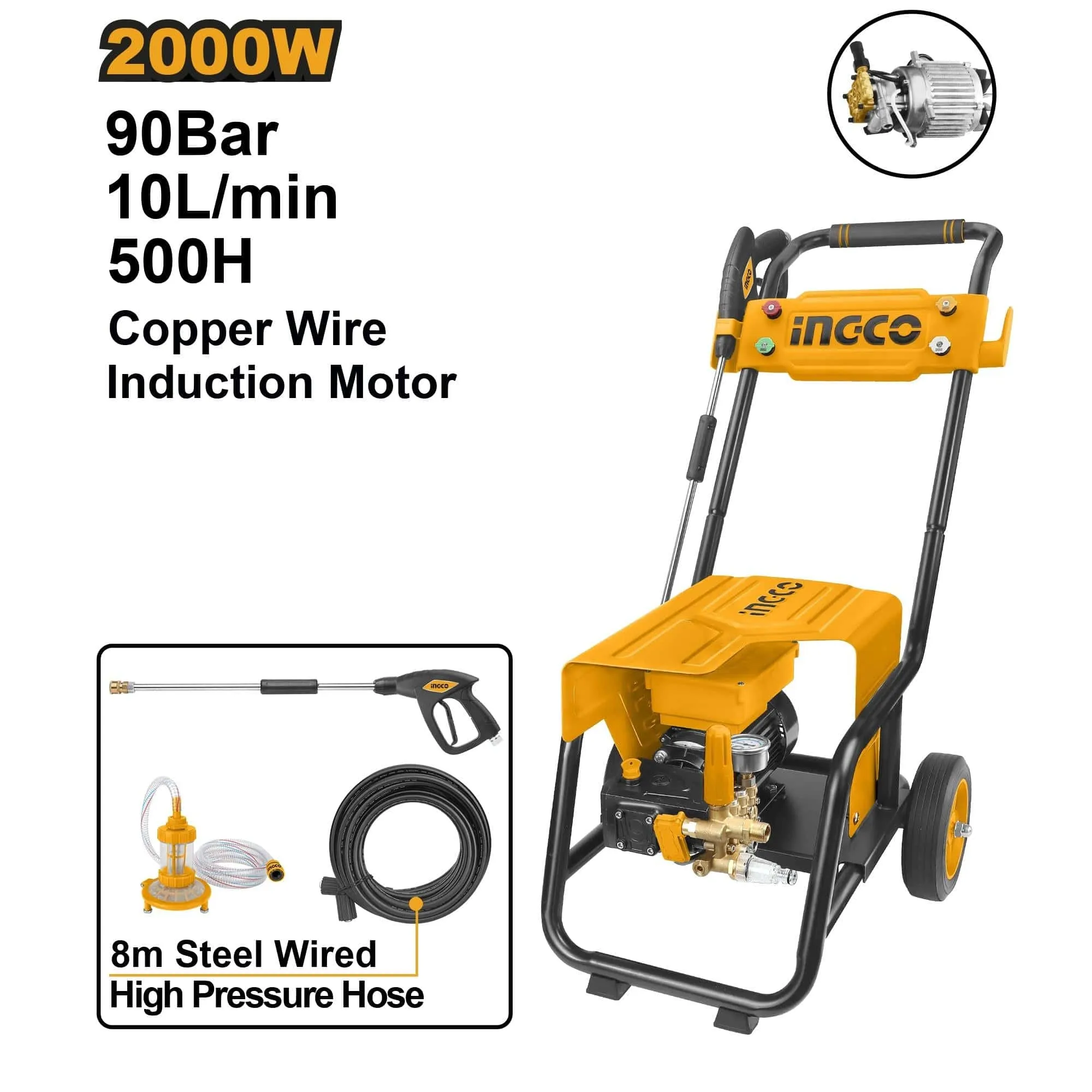 Ingco High Pressure Washer For Commercial Use 2400W - HPWR30018