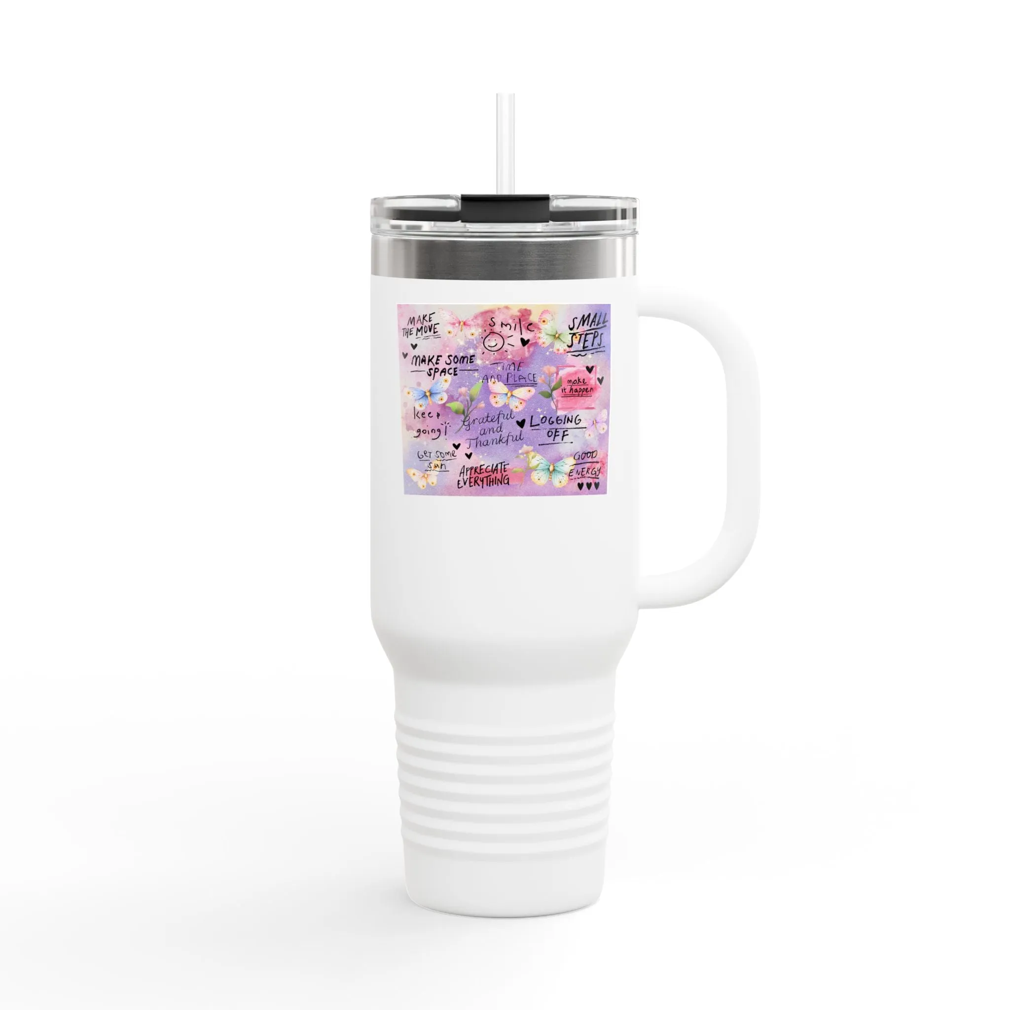 Inspirational Insulated Travel Mug - 40oz Adventure Companion