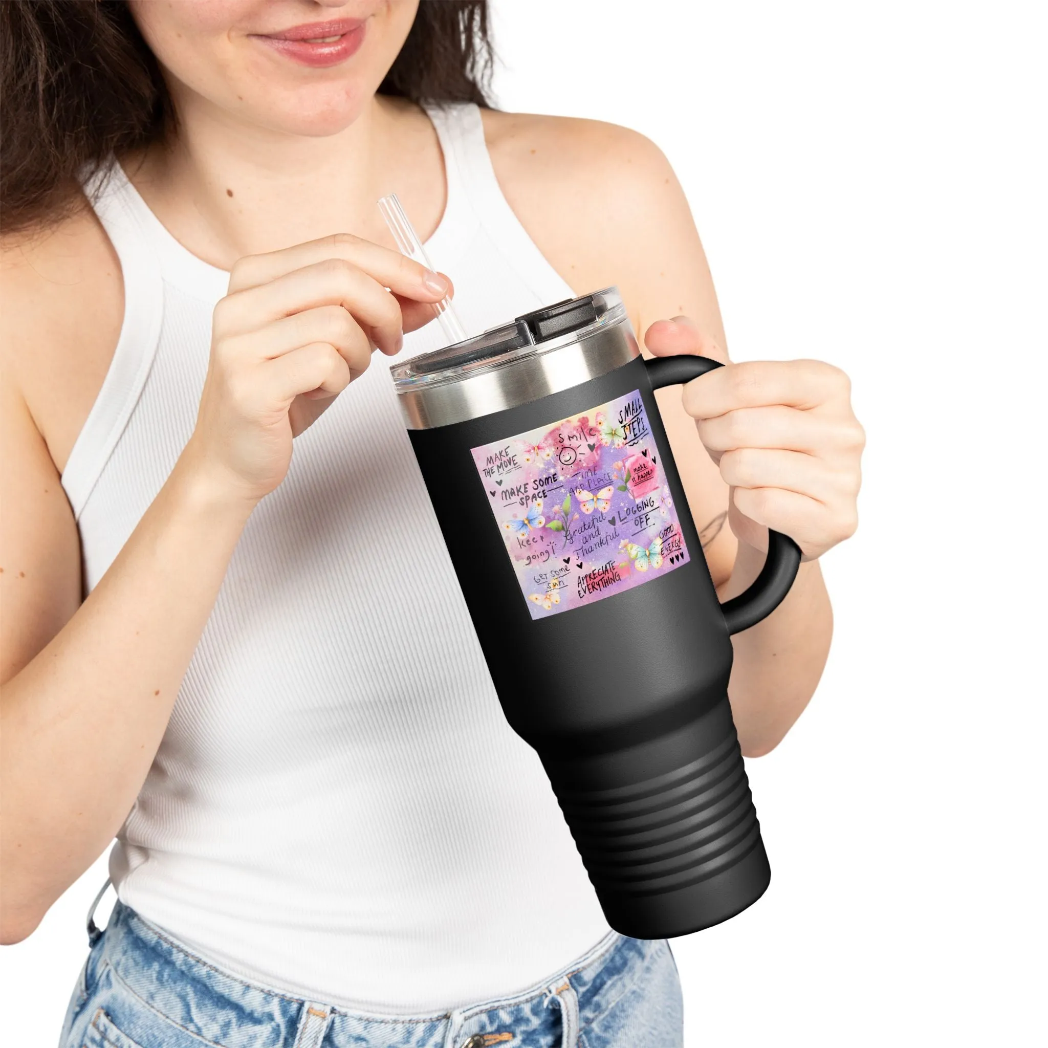 Inspirational Insulated Travel Mug - 40oz Adventure Companion