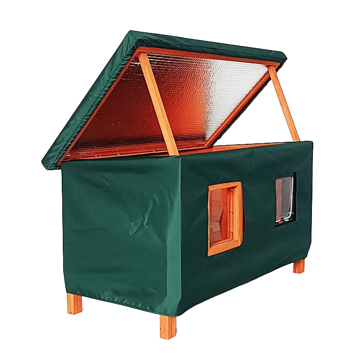 Insulated Outdoor Cat House and Rain cover