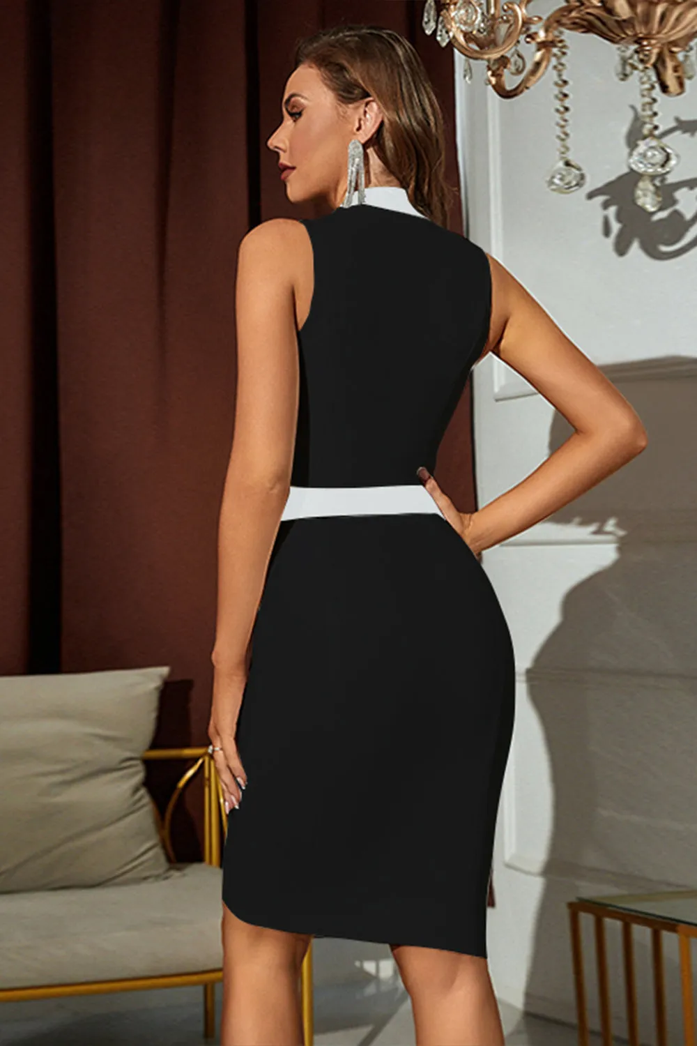 Jakky Sleeveless Midi Bandage Dress