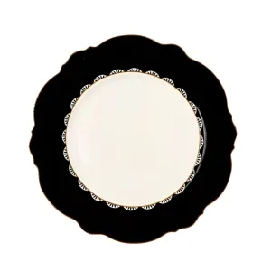 Jenna Clifford Black Rose Dinner Plate Set of 4