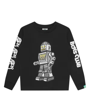 Kids Walking Robot Long-Sleeve T-Shirt