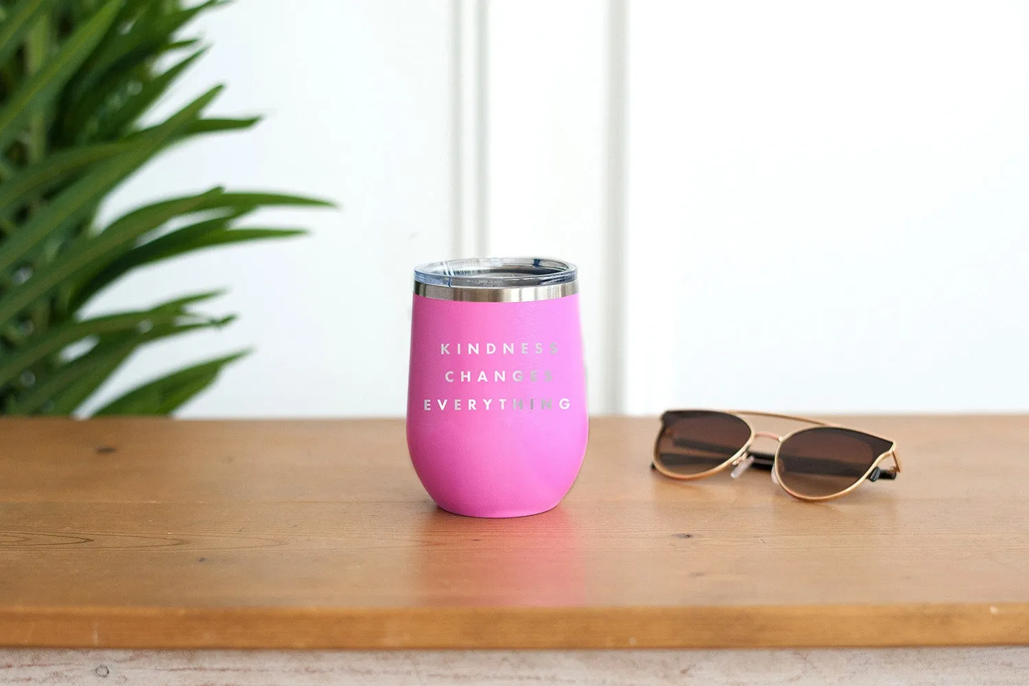 Kindness Changes Everything Pink 12oz Insulated Tumbler
